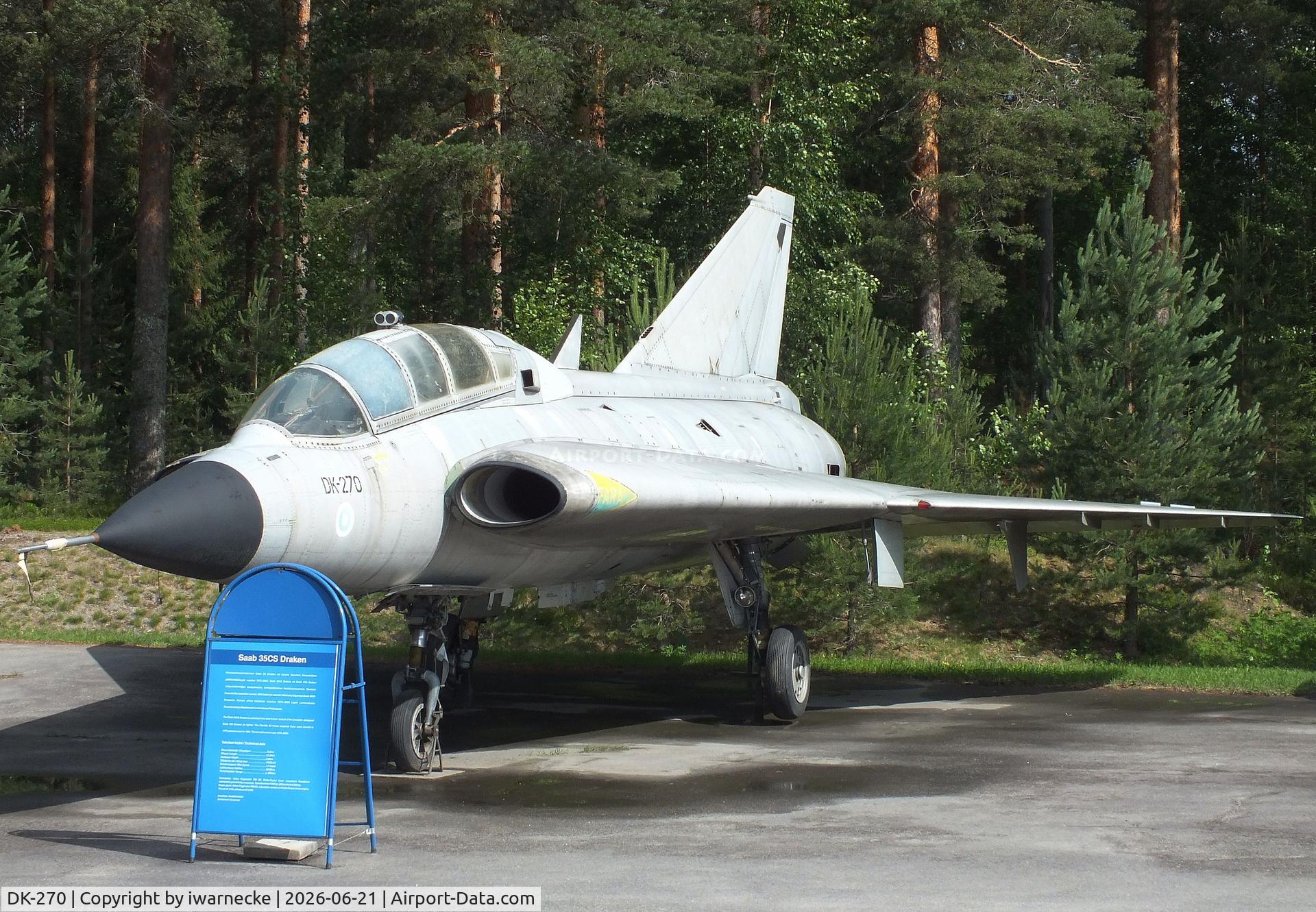 Aircraft DK-270, Saab J-35XS Draken, c/n 35-812, SAAB J35XS Draken at the Suomen Ilmavoimamuseo (Finnish Air Force Museum, formerly known as Keski-Suomen Ilmailumuseo / Aviation Museum of Central Finland), Jyväskylä-Tikkakoski, photo by iwarnecke