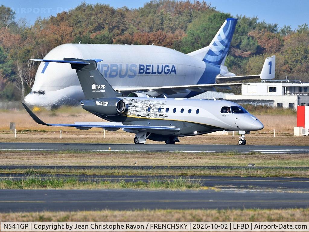 Aircraft N541GP, Embraer Sa EMB-550, c/n 55020269, GP Air Services Inc. (TransAmerican Power Products), at LFBD, photo by Jean Christophe Ravon / FRENCHSKY