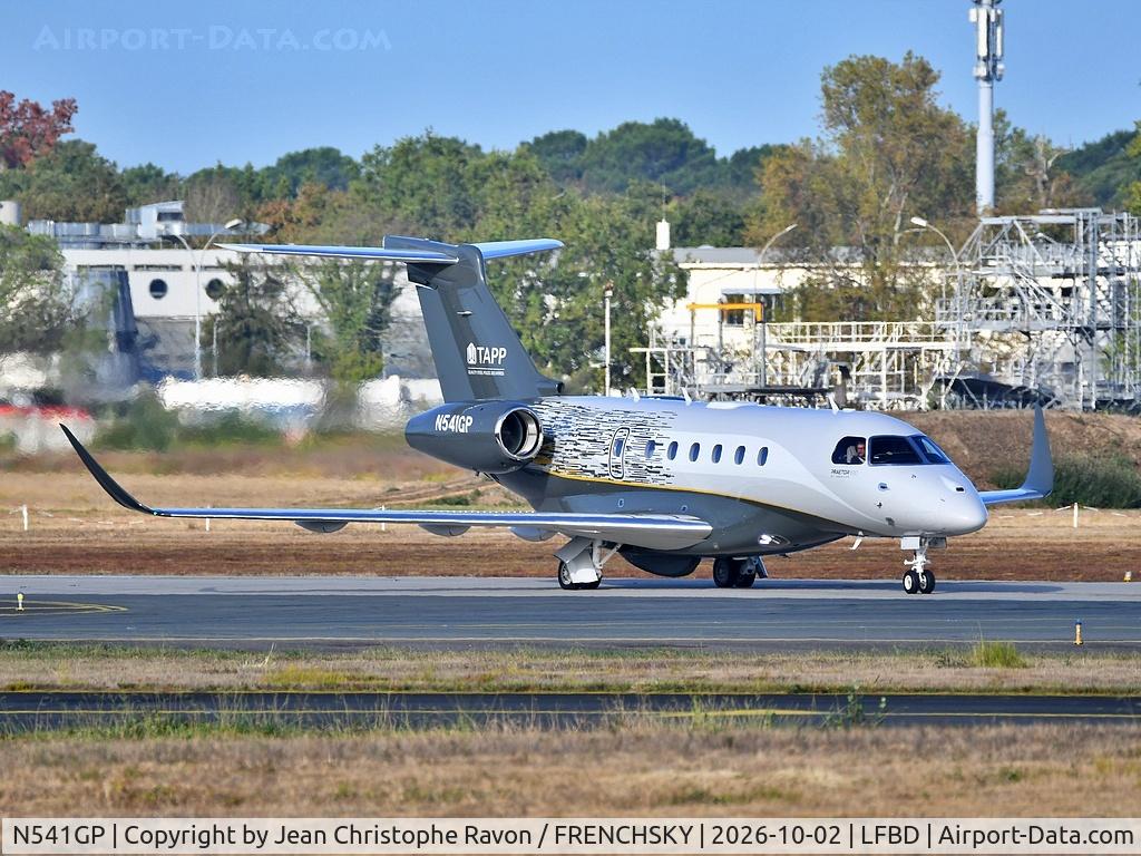 Aircraft N541GP, Embraer Sa EMB-550, c/n 55020269, GP Air Services Inc. (TransAmerican Power Products), at LFBD, photo by Jean Christophe Ravon / FRENCHSKY