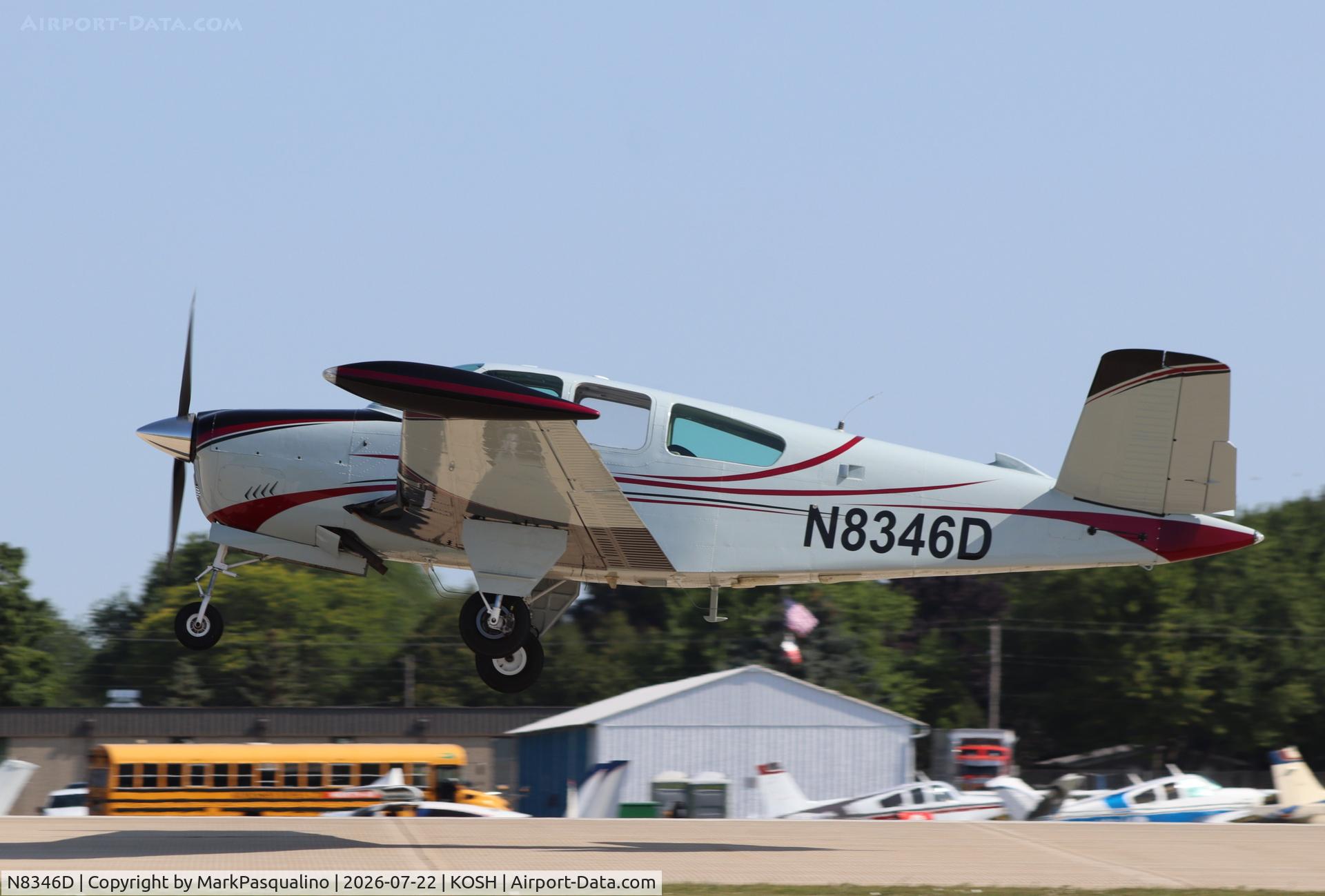 Aircraft N8346D, 1958 Beech J35 Bonanza, c/n D-5447, Beech J35, at KOSH, photo by MarkPasqualino