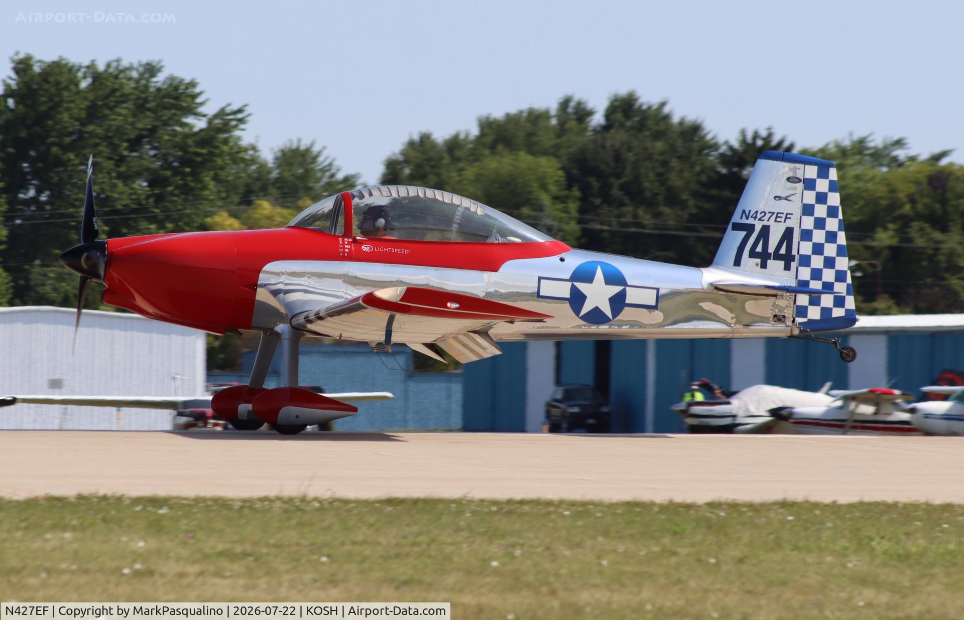 Aircraft N427EF, 2002 Vans RV-8, c/n 80200, Vans RV-8, at KOSH, photo by MarkPasqualino