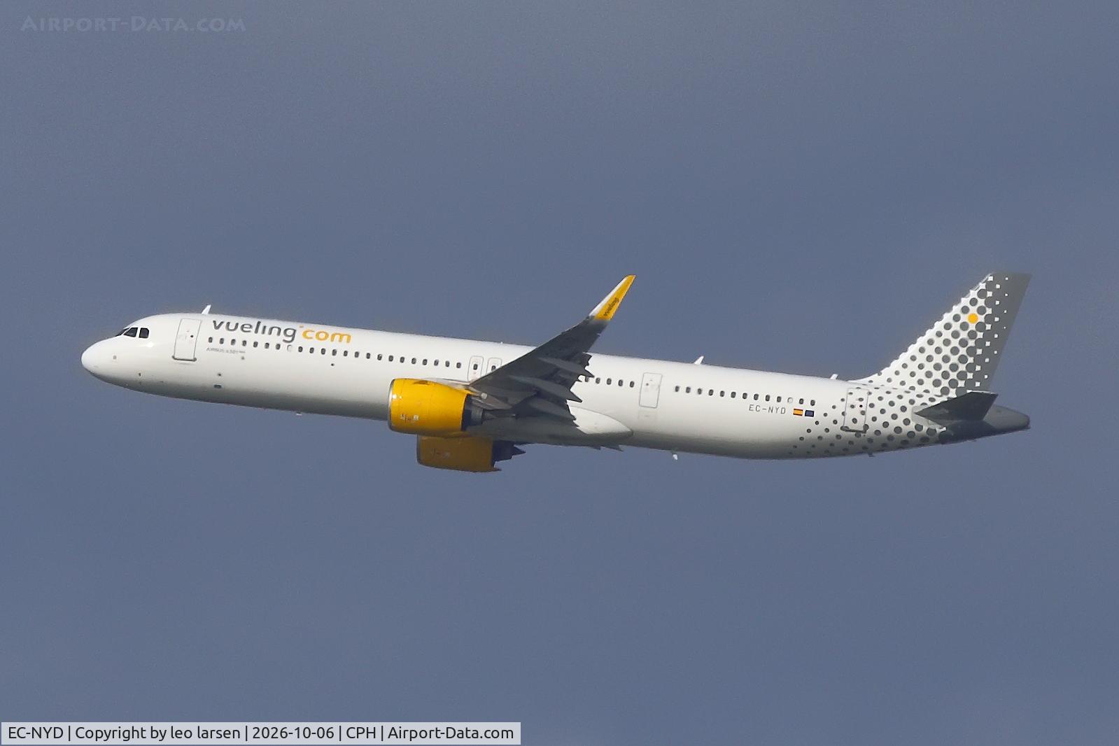 Aircraft EC-NYD, 2023 Airbus A321-271NX, c/n 11262, Copenhagen 6.10.2026, at CPH, photo by leo larsen