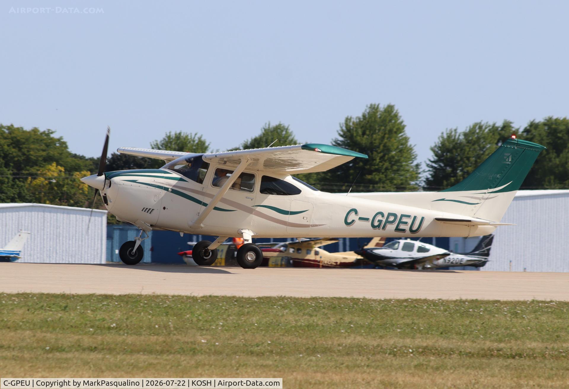 Aircraft C-GPEU, 1973 Cessna 182P Skylane, c/n 18261788, Cessna 182P, at KOSH, photo by MarkPasqualino
