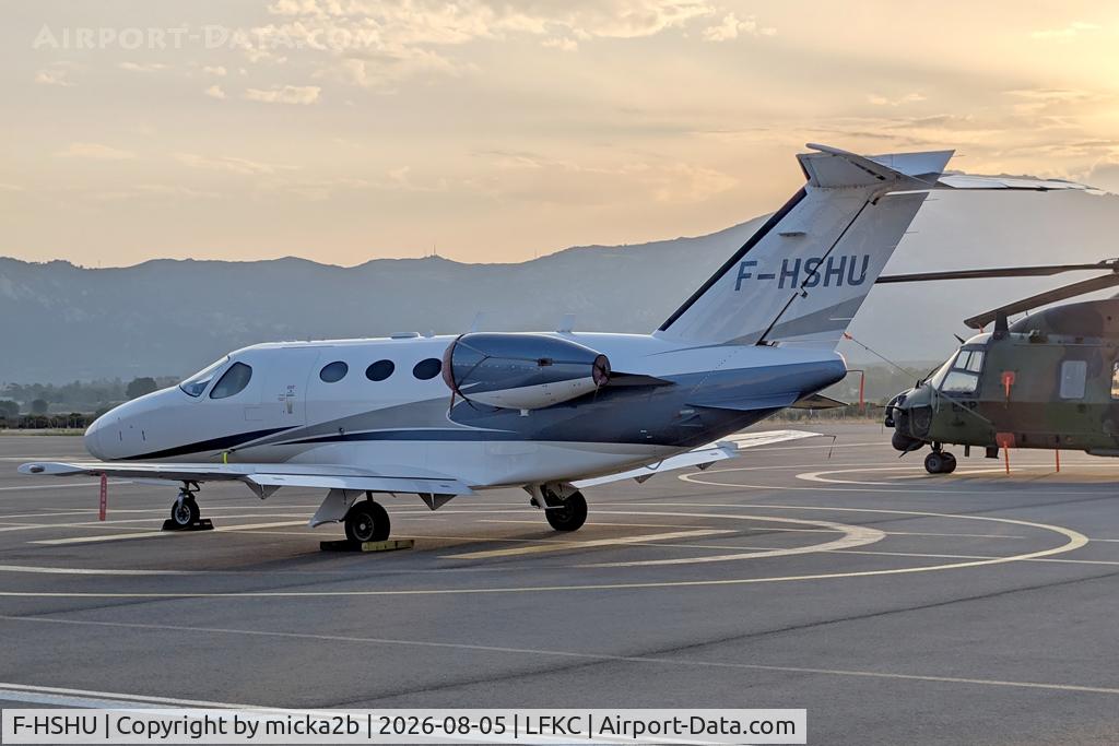 Aircraft F-HSHU, 2008 Cessna 510 Citation Mustang Citation Mustang, c/n 510-0075, Parked with new livery, at LFKC, photo by micka2b