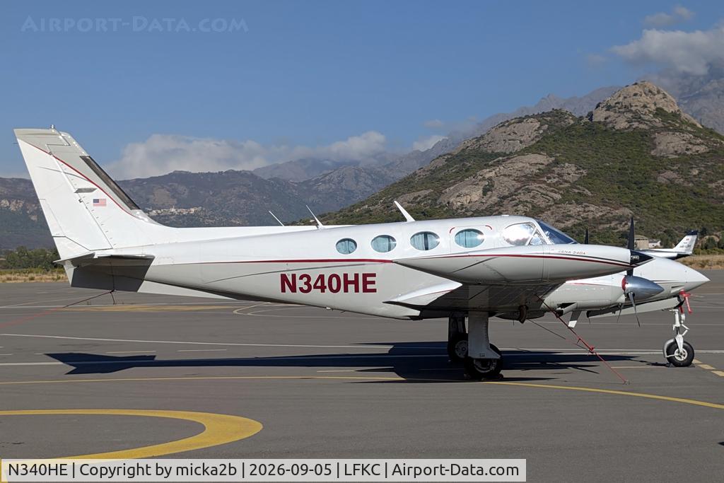Aircraft N340HE, 1982 Cessna 340A, c/n 340A1503, Parked, at LFKC, photo by micka2b