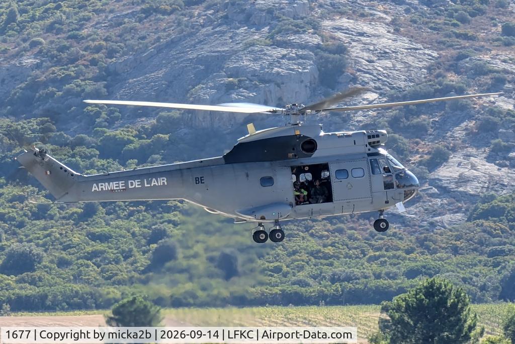 Aircraft 1677, Aérospatiale SA-330B Puma, c/n 1677, Landing, at LFKC, photo by micka2b