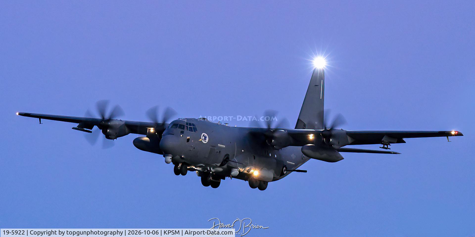 Aircraft 19-5922, 2020 Lockheed AC-130J Ghostrider, c/n 382-5922, Converted MC-130 to an AC-130J 4th SOS Hurlburt Field, FL, at KPSM, photo by topgunphotography