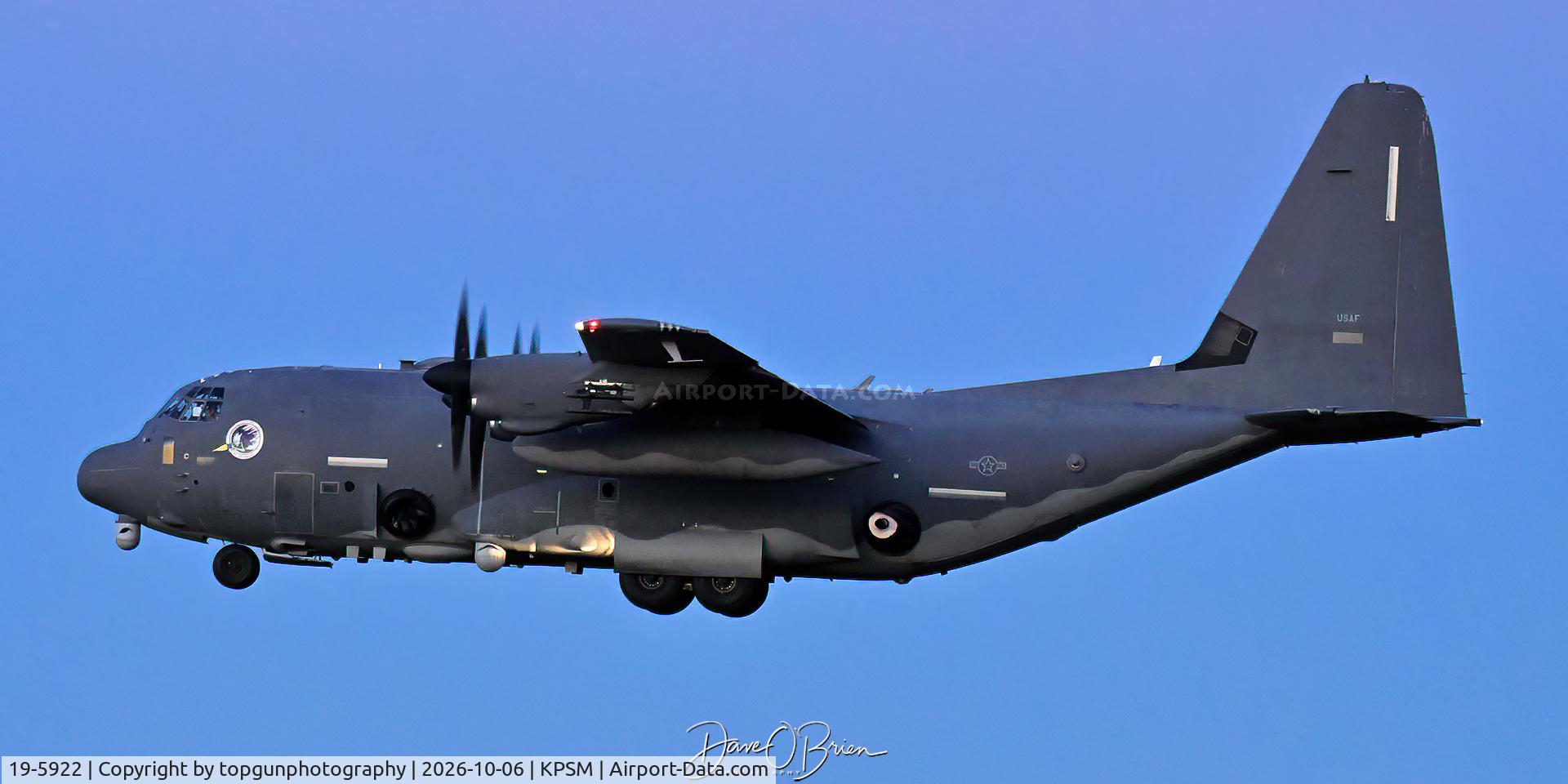 Aircraft 19-5922, 2020 Lockheed AC-130J Ghostrider, c/n 382-5922, HEAL58, at KPSM, photo by topgunphotography