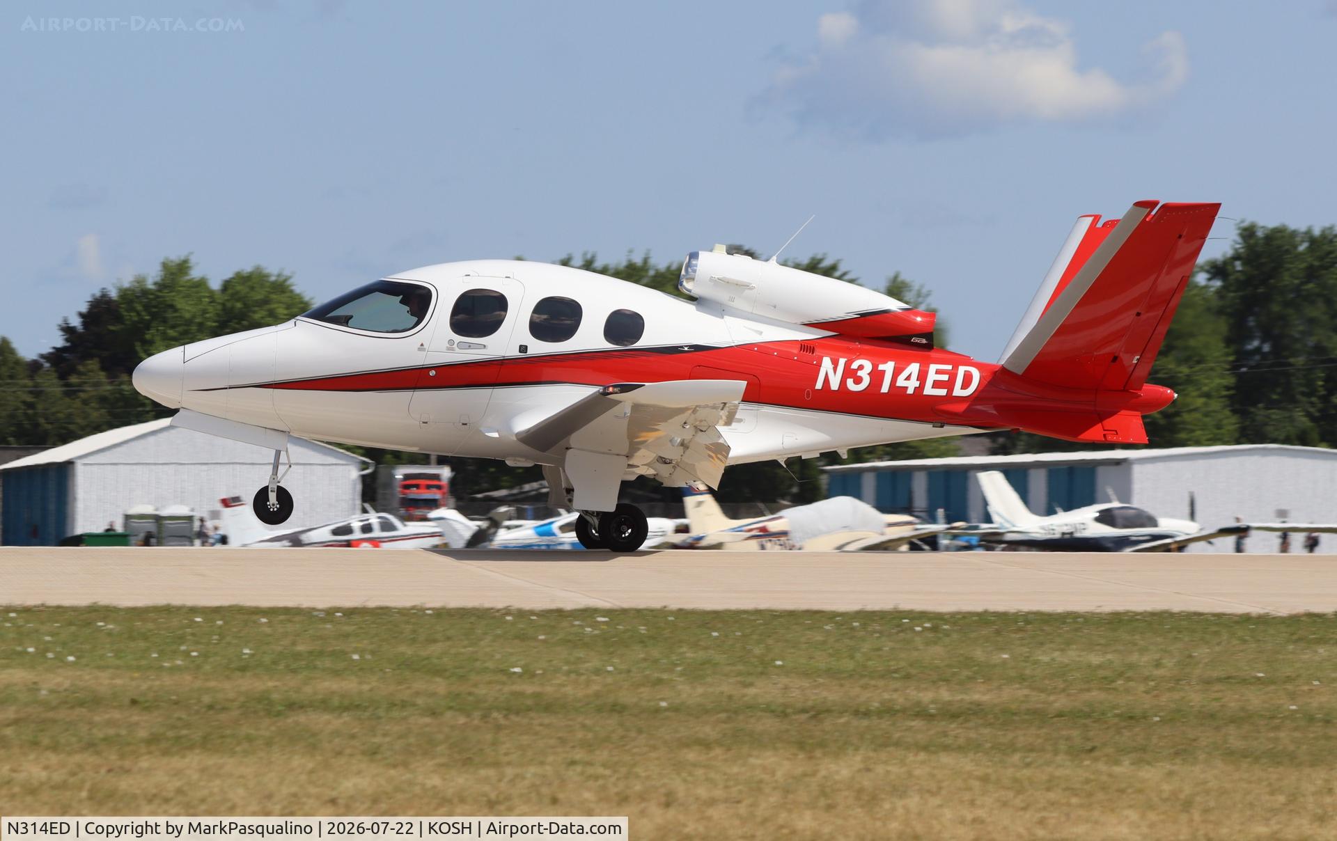 Aircraft N314ED, 2023 Cirrus Design Corp SF50, c/n 0446, Cirrus SF50, at KOSH, photo by MarkPasqualino