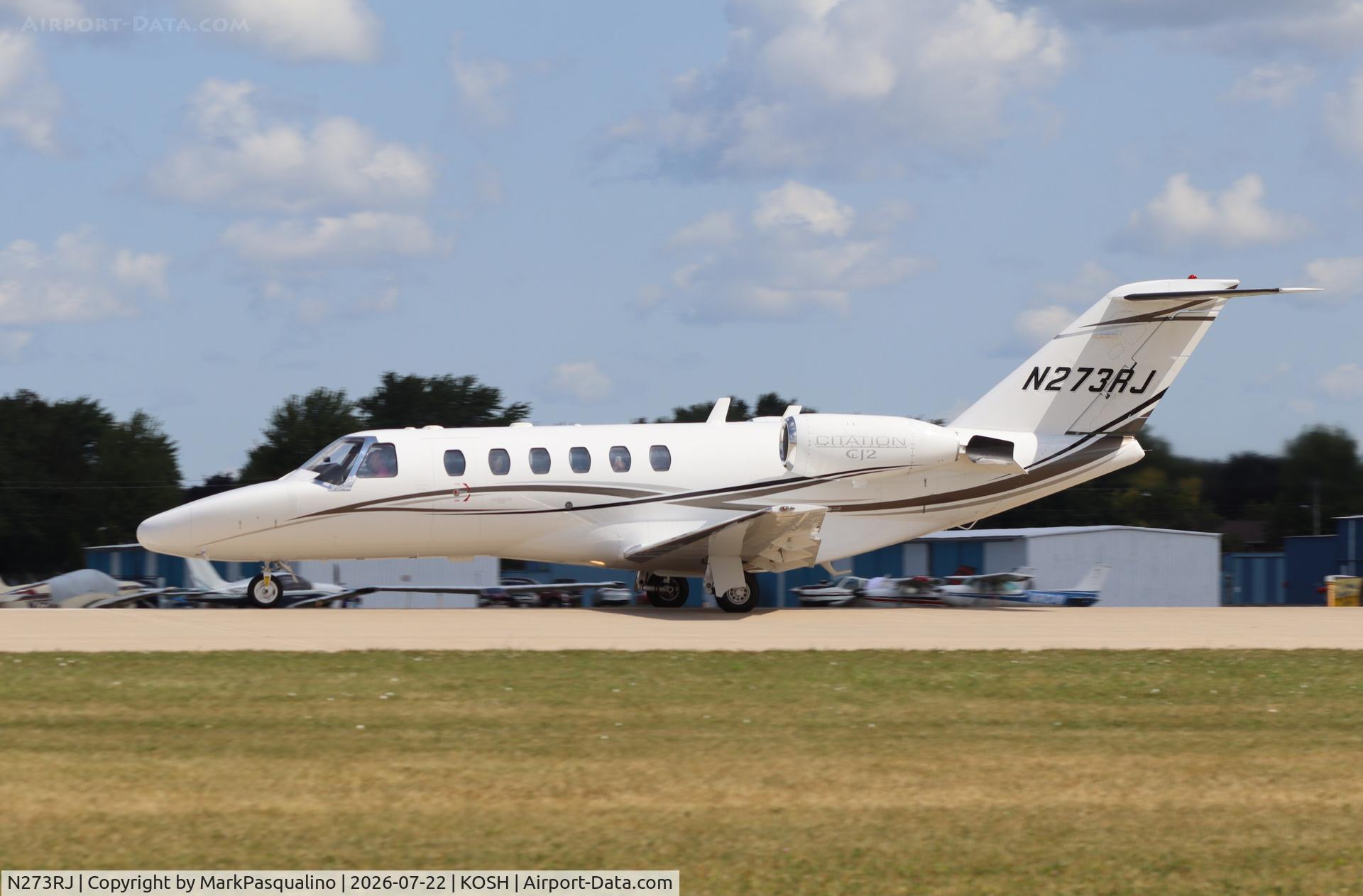 Aircraft N273RJ, 2003 Cessna 525A CitationJet CJ2, c/n 525A0160, Cessna 525A Citationjet CJ2, at KOSH, photo by MarkPasqualino