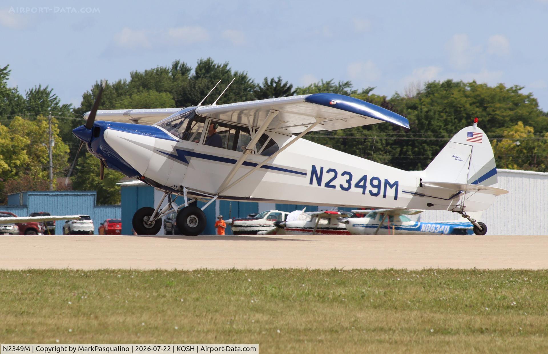 Aircraft N2349M, 1946 Piper PA-12 Super Cruiser, c/n 12-1494, Piper PA-12, at KOSH, photo by MarkPasqualino