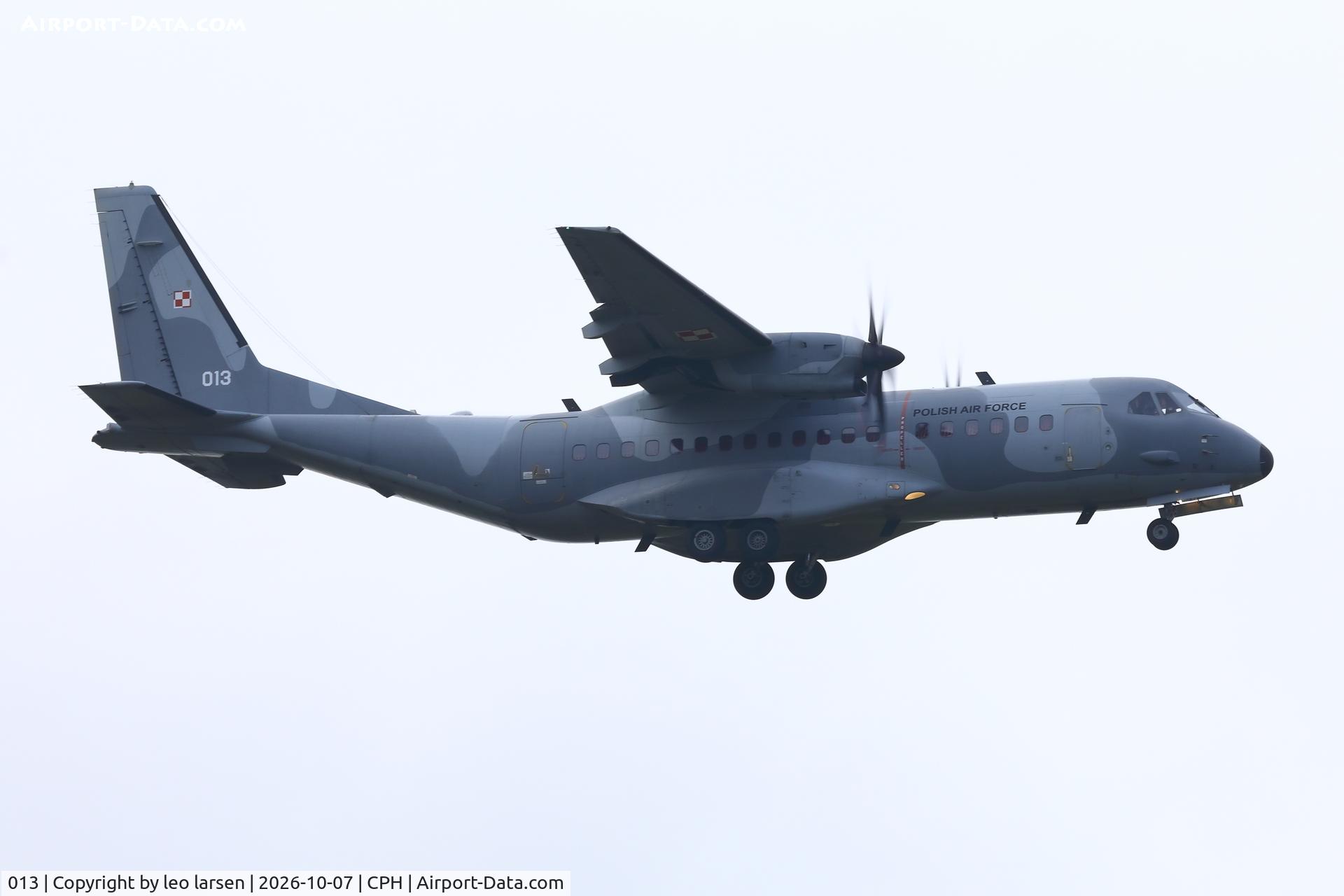 Aircraft 013, CASA C-295M, c/n S-013, Copenhagen 7.10.2026, at CPH, photo by leo larsen