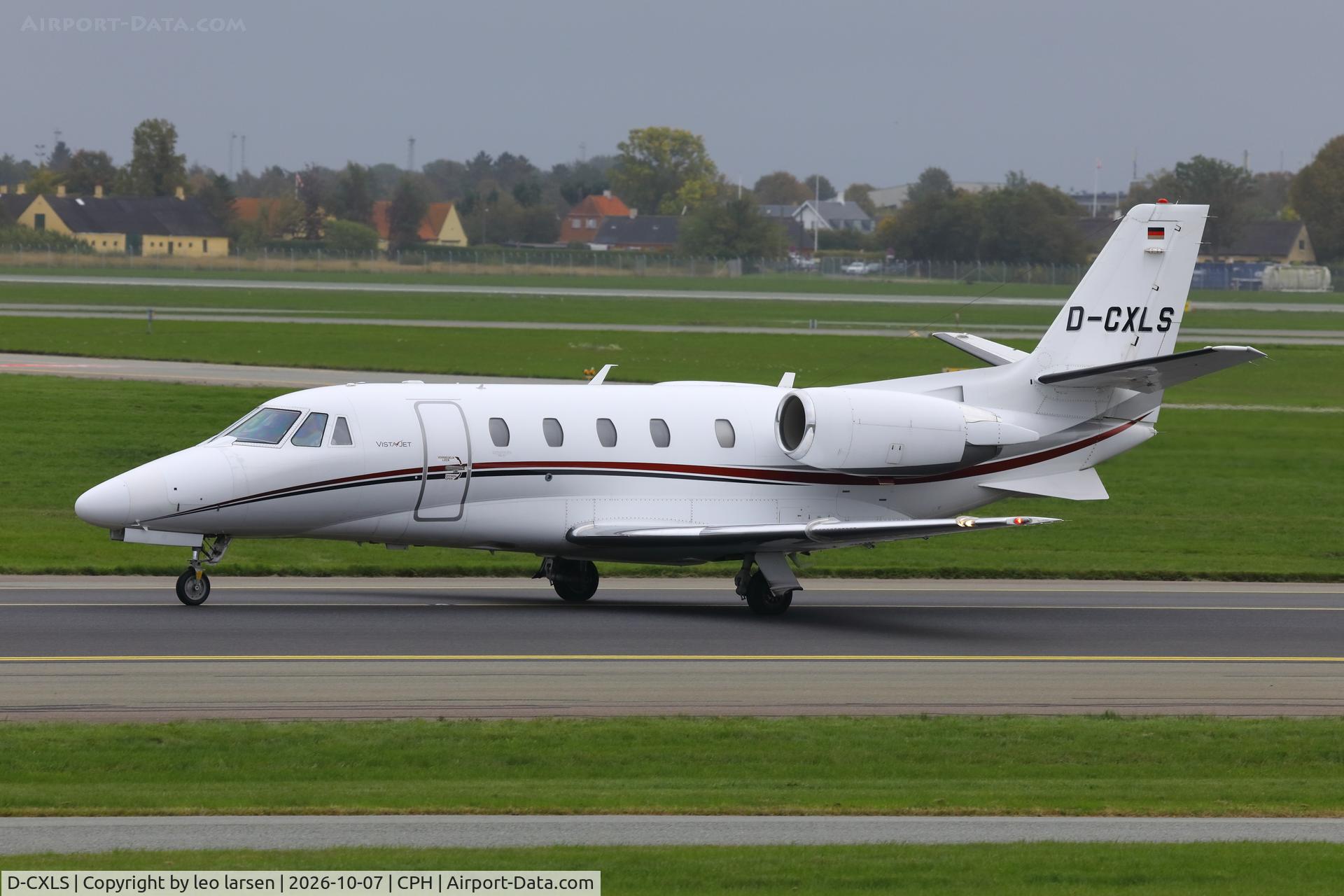 Aircraft D-CXLS, 2009 Cessna 560XL Citation XLS+, c/n 560-6027, Copenhagen 7.10.2026, at CPH, photo by leo larsen