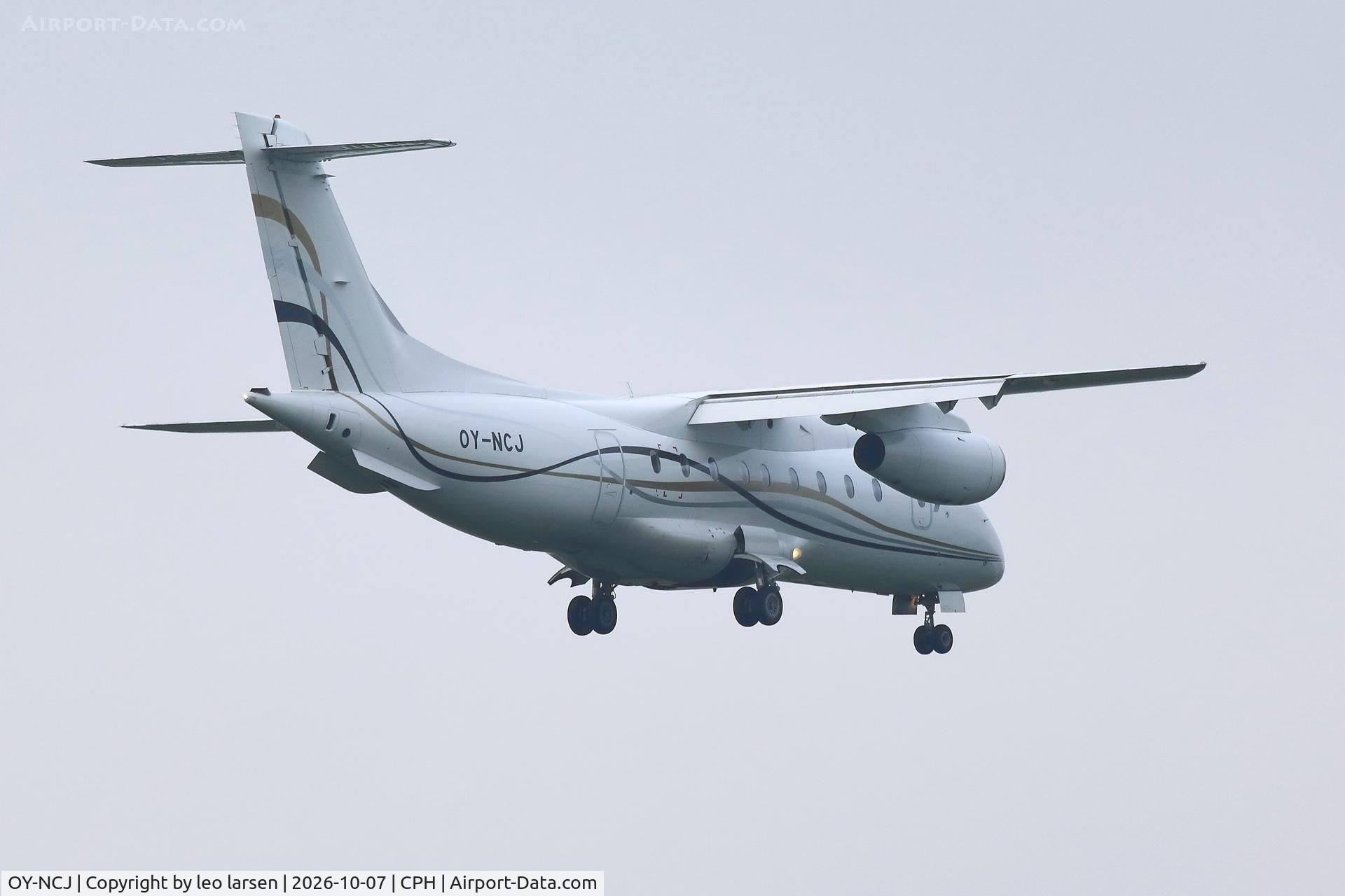 Aircraft OY-NCJ, 2001 Fairchild Dornier 328-300 328JET, c/n 3186, Copenhagen 7.10.2026, at CPH, photo by leo larsen