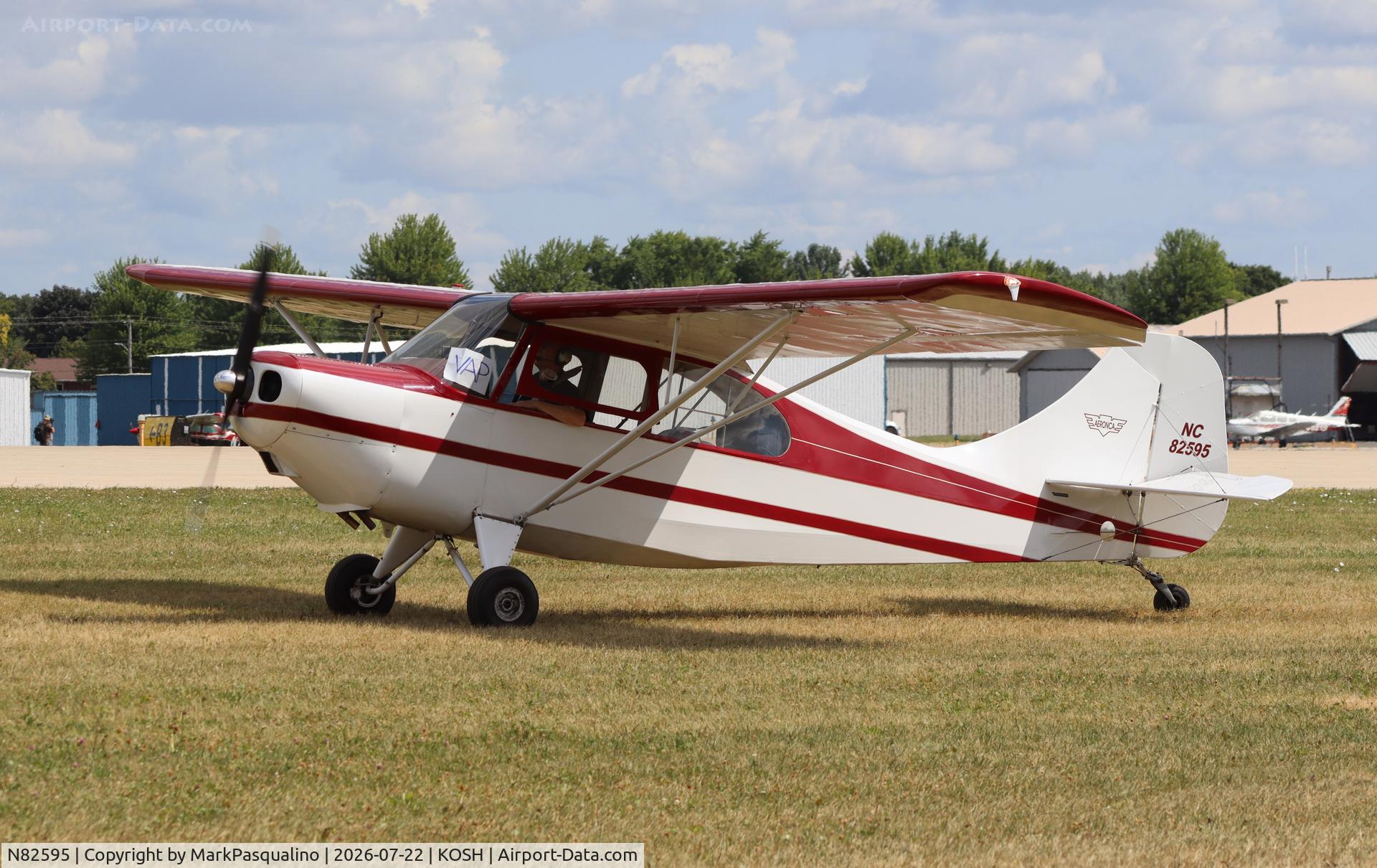 Aircraft N82595, 1946 Aeronca 7AC Champion, c/n 7AC-1232, Aeronca 7AC, at KOSH, photo by MarkPasqualino
