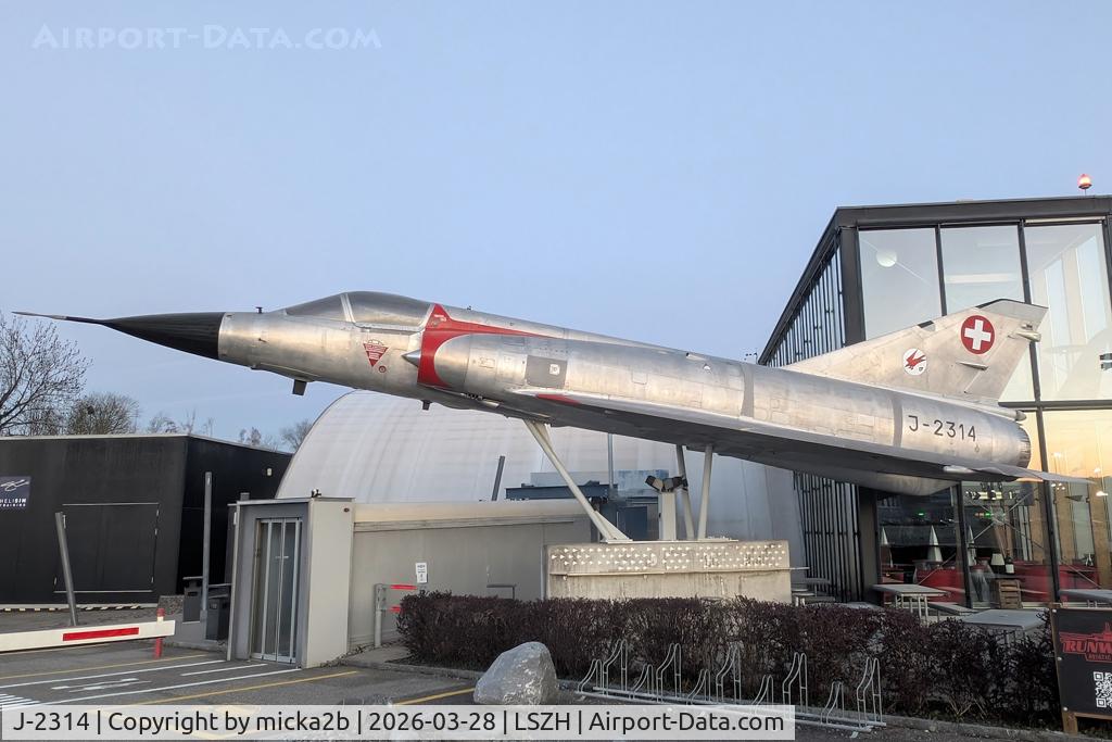 Aircraft J-2314, Dassault Mirage IIIS, c/n 17-26-111 l/n 1004, Preserved near airport, at LSZH, photo by micka2b