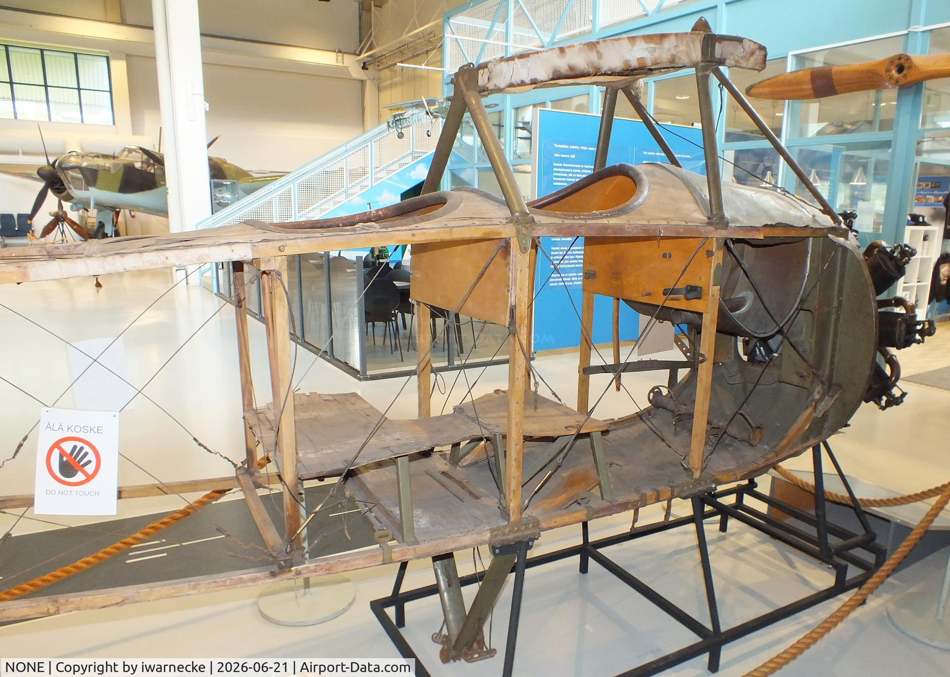 Aircraft NONE, Thulin Type D, c/n not found_Tikkakoski Thulin D, Thulin Type D (fuselage only (minus tail/skin/wings/landing gear) at the Suomen Ilmavoimamuseo (Finnish Air Force Museum, formerly known as Keski-Suomen Ilmailumuseo / Aviation Museum of Central Finland), Jyväskylä-Tikkakoski, photo by iwarnecke