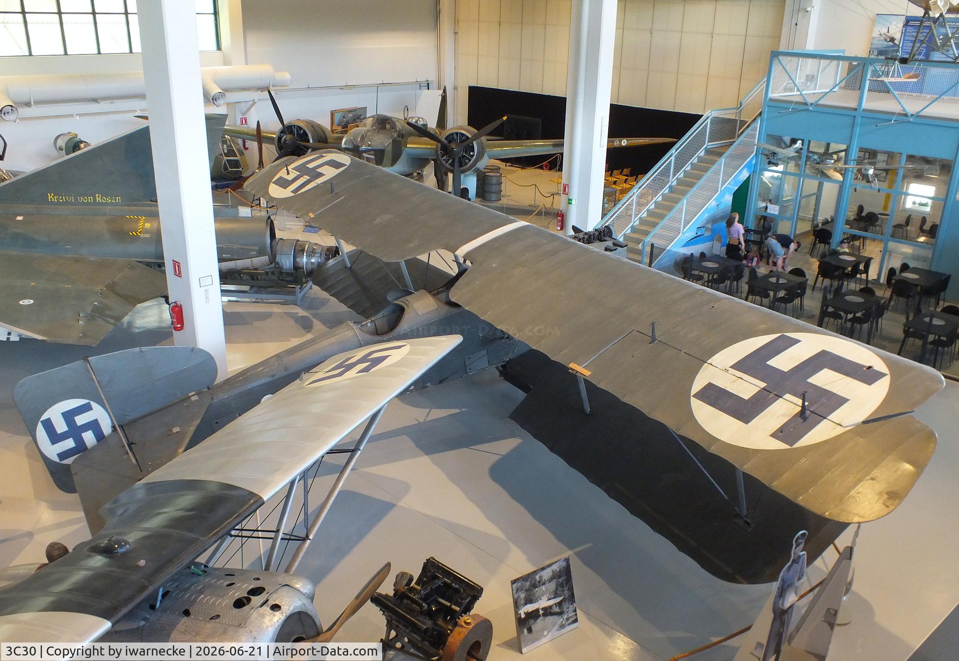 Aircraft 3C30, Breguet 14A2, c/n Not found 3C30, Breguet XIV A2 at the Suomen Ilmavoimamuseo (Finnish Air Force Museum, formerly known as Keski-Suomen Ilmailumuseo / Aviation Museum of Central Finland), Jyväskylä-Tikkakoski, photo by iwarnecke
