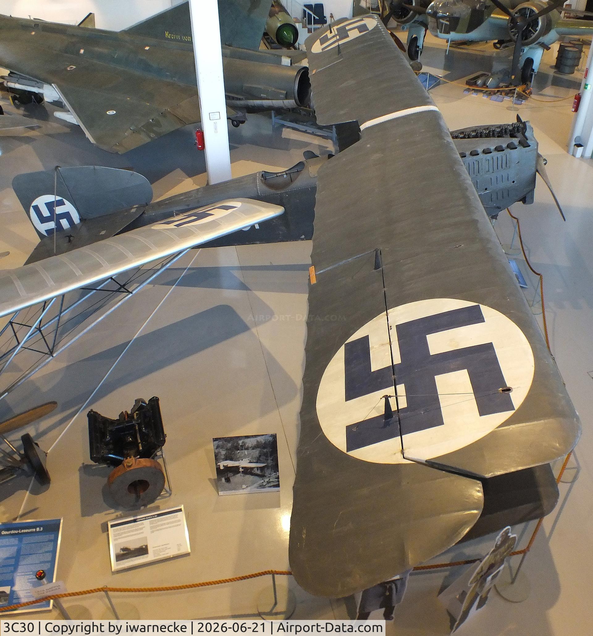 Aircraft 3C30, Breguet 14A2, c/n Not found 3C30, Breguet XIV A2 at the Suomen Ilmavoimamuseo (Finnish Air Force Museum, formerly known as Keski-Suomen Ilmailumuseo / Aviation Museum of Central Finland), Jyväskylä-Tikkakoski, photo by iwarnecke