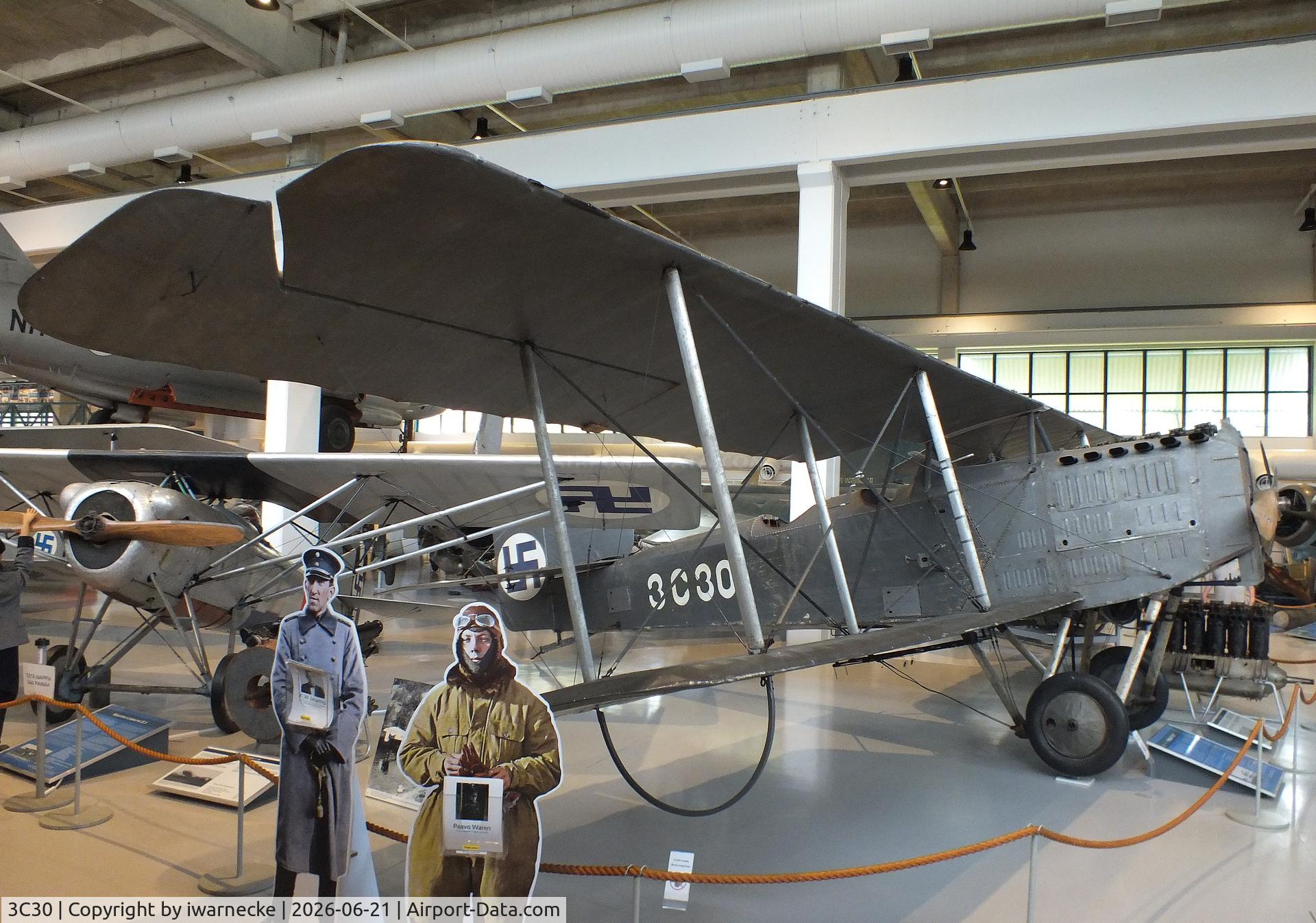 Aircraft 3C30, Breguet 14A2, c/n Not found 3C30, Breguet XIV A2 at the Suomen Ilmavoimamuseo (Finnish Air Force Museum, formerly known as Keski-Suomen Ilmailumuseo / Aviation Museum of Central Finland), Jyväskylä-Tikkakoski, photo by iwarnecke