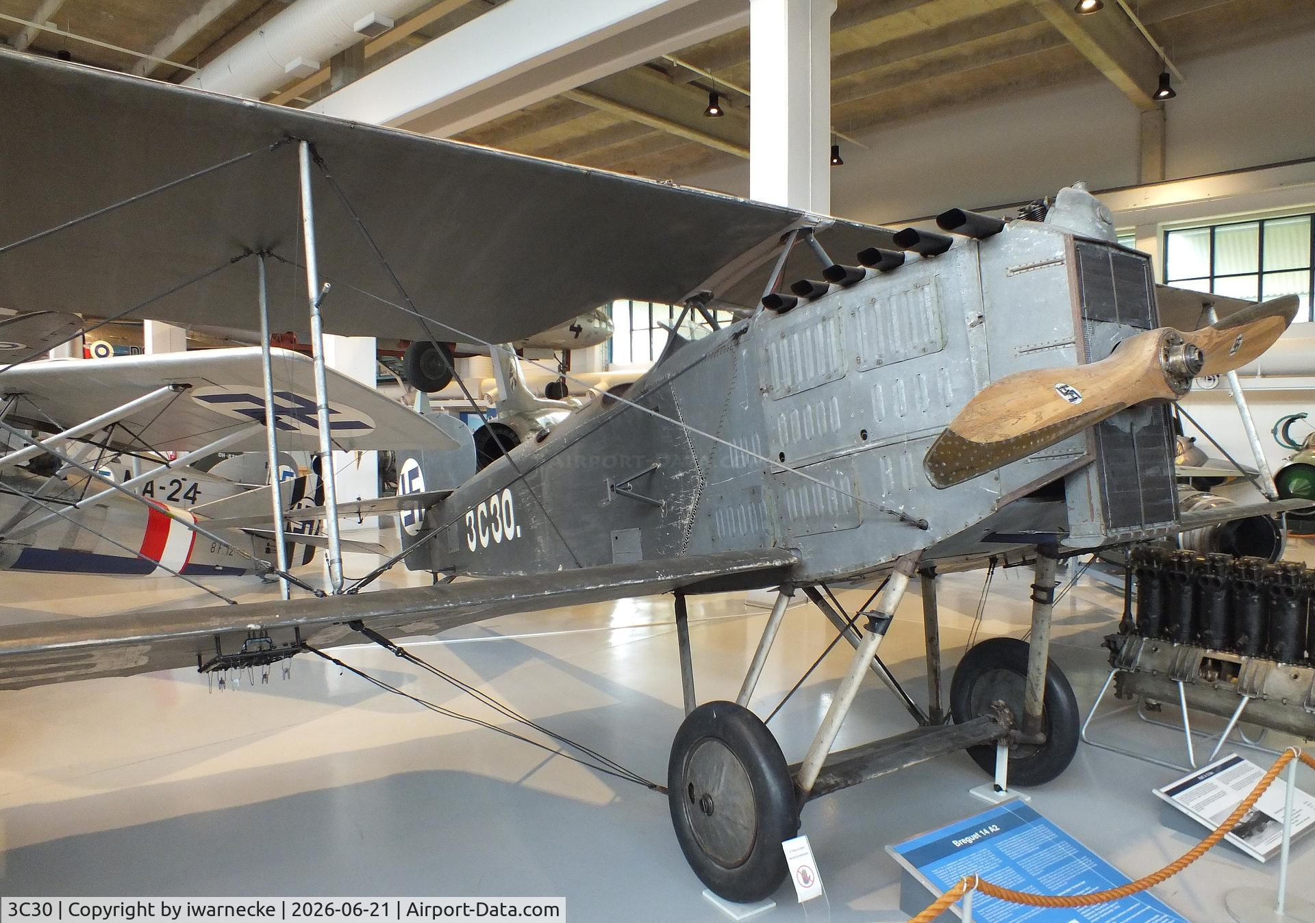 Aircraft 3C30, Breguet 14A2, c/n Not found 3C30, Breguet XIV A2 at the Suomen Ilmavoimamuseo (Finnish Air Force Museum, formerly known as Keski-Suomen Ilmailumuseo / Aviation Museum of Central Finland), Jyväskylä-Tikkakoski, photo by iwarnecke