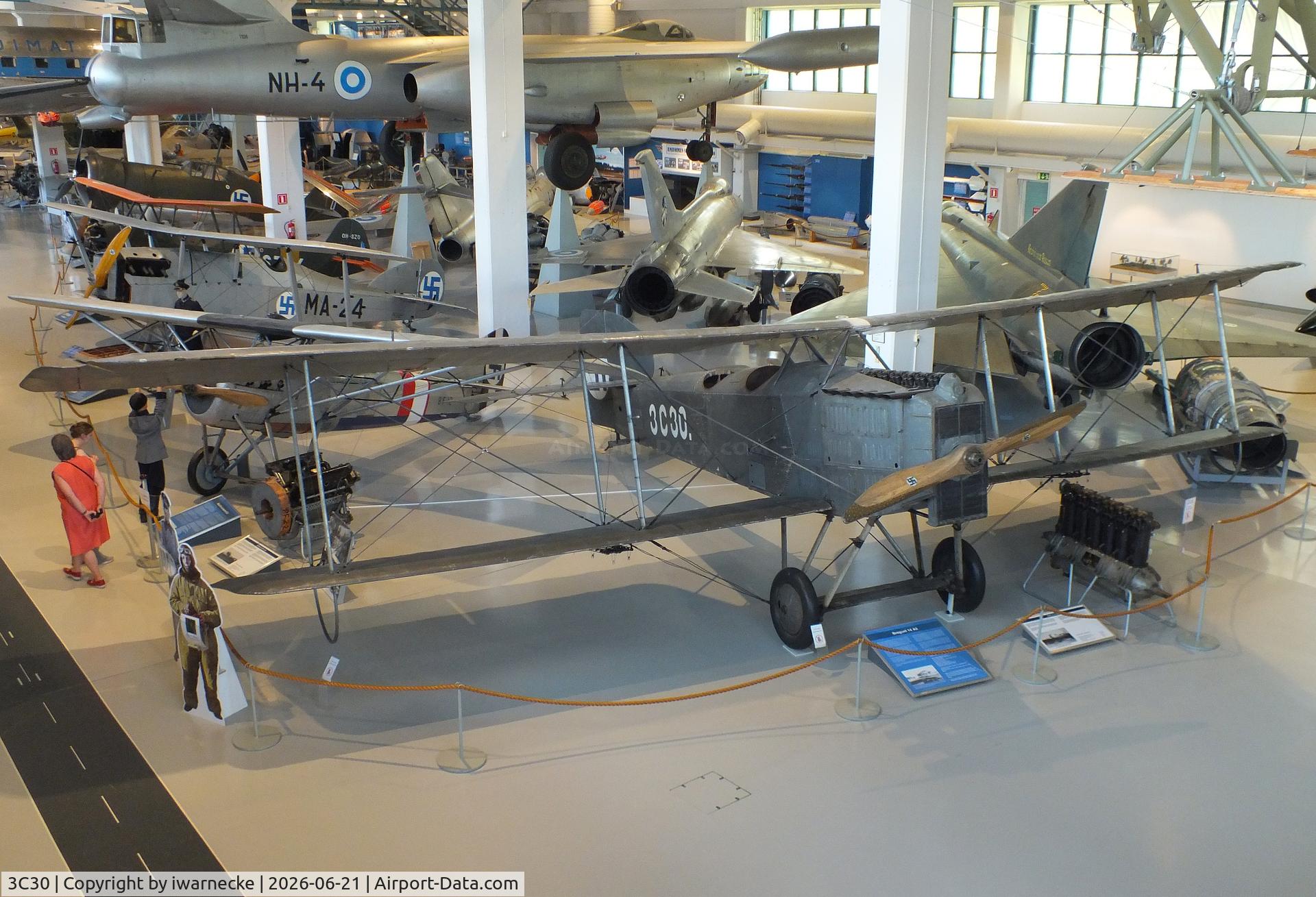 Aircraft 3C30, Breguet 14A2, c/n Not found 3C30, Breguet XIV A2 at the Suomen Ilmavoimamuseo (Finnish Air Force Museum, formerly known as Keski-Suomen Ilmailumuseo / Aviation Museum of Central Finland), Jyväskylä-Tikkakoski, photo by iwarnecke
