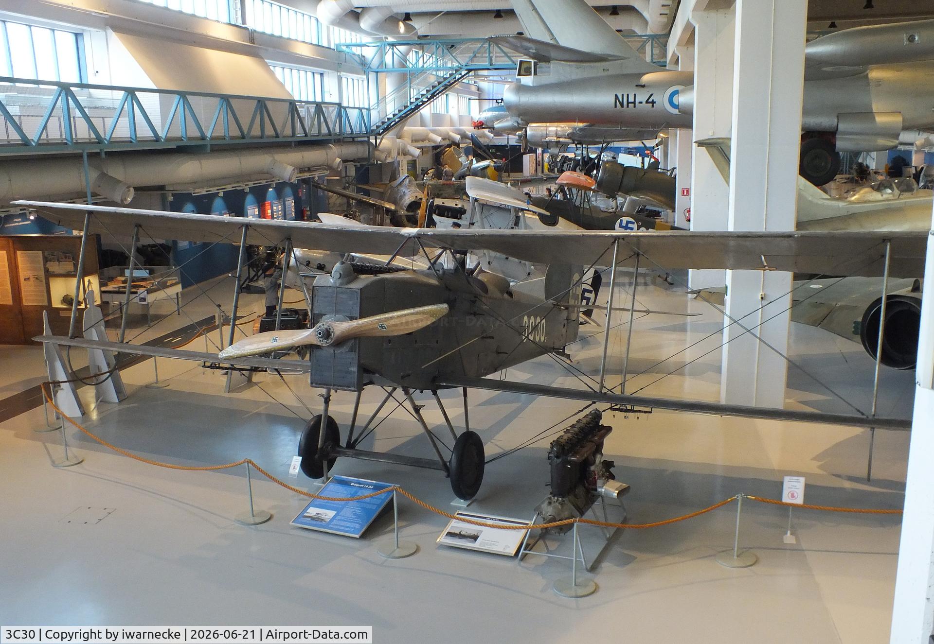 Aircraft 3C30, Breguet 14A2, c/n Not found 3C30, Breguet XIV A2 at the Suomen Ilmavoimamuseo (Finnish Air Force Museum, formerly known as Keski-Suomen Ilmailumuseo / Aviation Museum of Central Finland), Jyväskylä-Tikkakoski, photo by iwarnecke