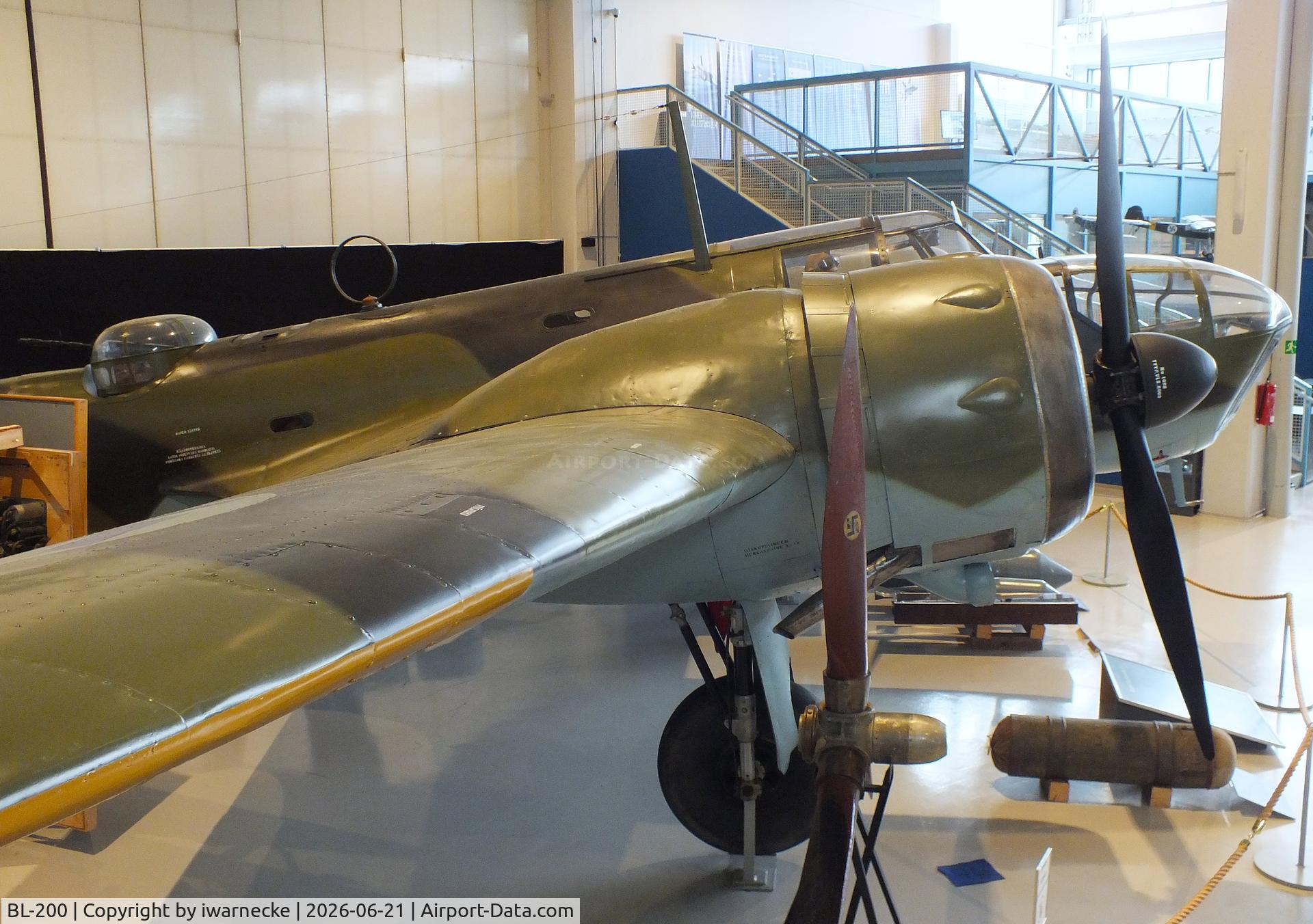 Aircraft BL-200, Bristol Blenheim Mk.IV, c/n VI/3, Bristol Blenheim IV at the Suomen Ilmavoimamuseo (Finnish Air Force Museum, formerly known as Keski-Suomen Ilmailumuseo / Aviation Museum of Central Finland), Jyväskylä-Tikkakoski, photo by iwarnecke