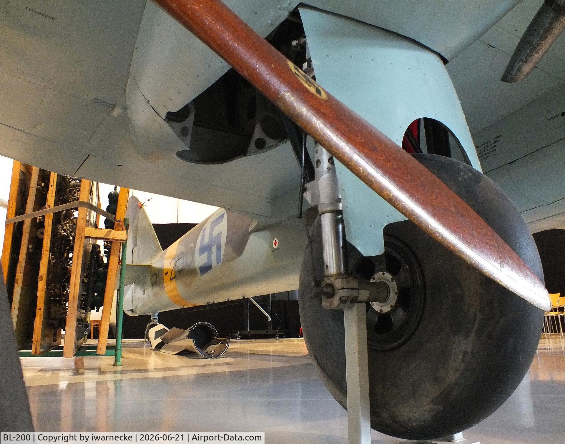 Aircraft BL-200, Bristol Blenheim Mk.IV, c/n VI/3, Bristol Blenheim IV at the Suomen Ilmavoimamuseo (Finnish Air Force Museum, formerly known as Keski-Suomen Ilmailumuseo / Aviation Museum of Central Finland), Jyväskylä-Tikkakoski, photo by iwarnecke