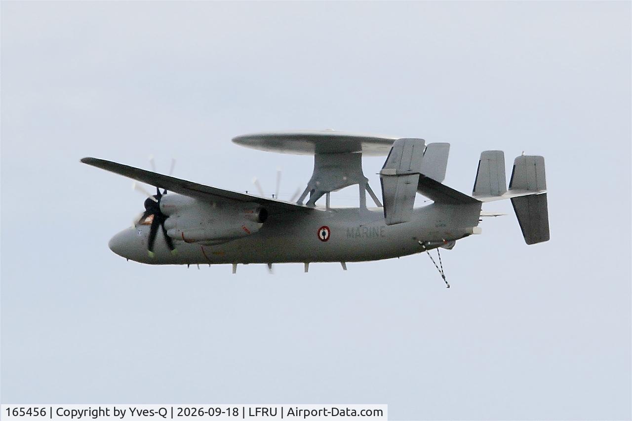 Aircraft 165456, Northrop Grumman E-2C Hawkeye, c/n FR-2, Northrop Grumman E-2C Hawkeye, On display, Morlaix-Ploujean airport (LFRU-MXN), at LFRU, photo by Yves-Q