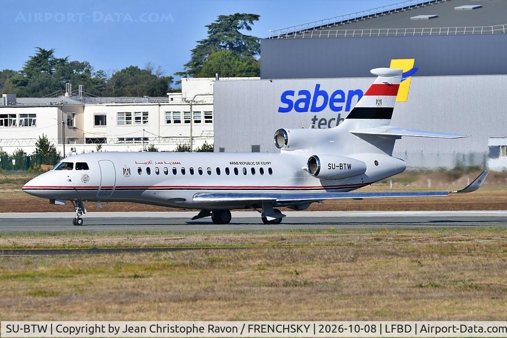 Aircraft SU-BTW, Dassault Aviation FALCON 8X EASy III, c/n 434 l/n 2017, Egyptian Air Force, at LFBD, photo by Jean Christophe Ravon / FRENCHSKY