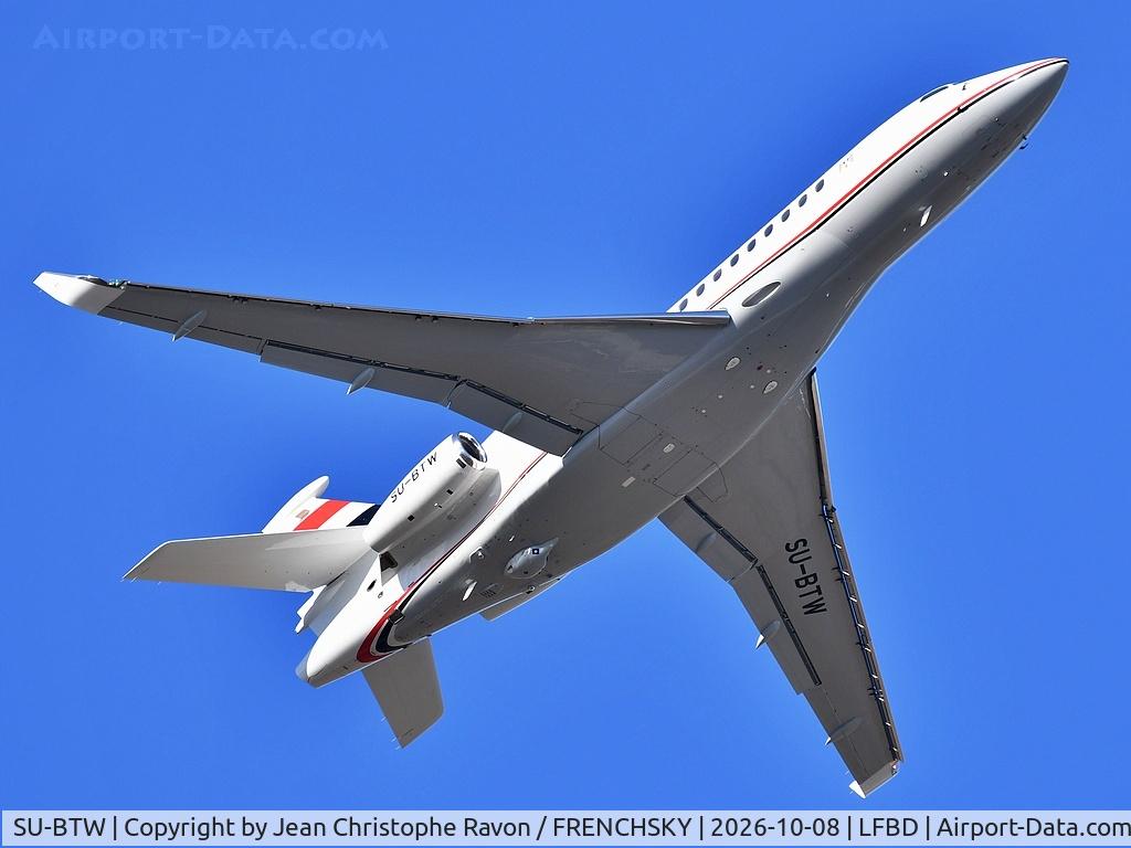 Aircraft SU-BTW, Dassault Aviation FALCON 8X EASy III, c/n 434 l/n 2017, Egyptian Air Force, at LFBD, photo by Jean Christophe Ravon / FRENCHSKY