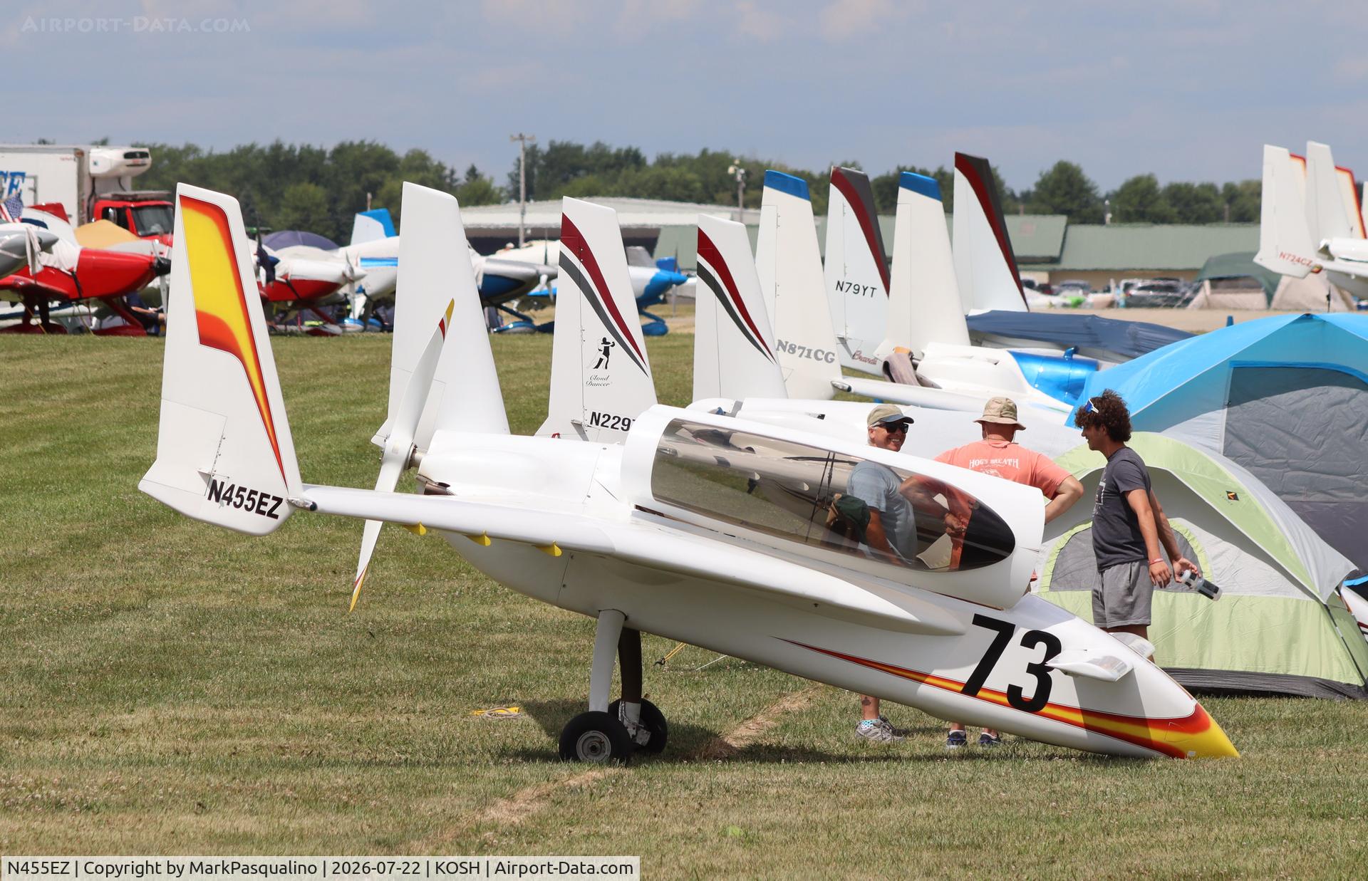 Aircraft N455EZ, 1982 Rutan Long-EZ, c/n 455, Rutan Long-EZ, at KOSH, photo by MarkPasqualino