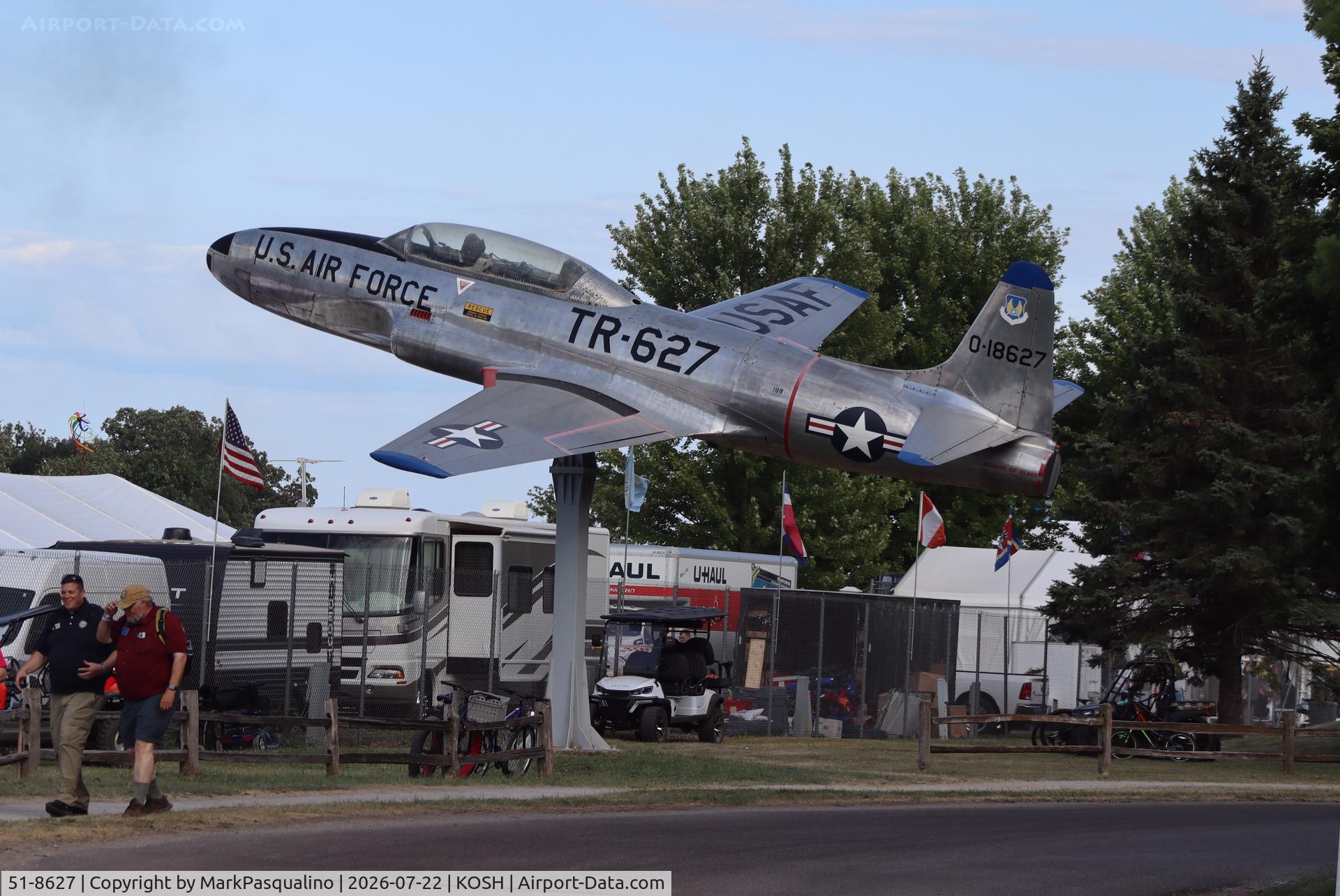 Aircraft 51-8627, 1951 Lockheed T-33A Shooting Star, c/n 580-6411, Lockheed T-33A, at KOSH, photo by MarkPasqualino