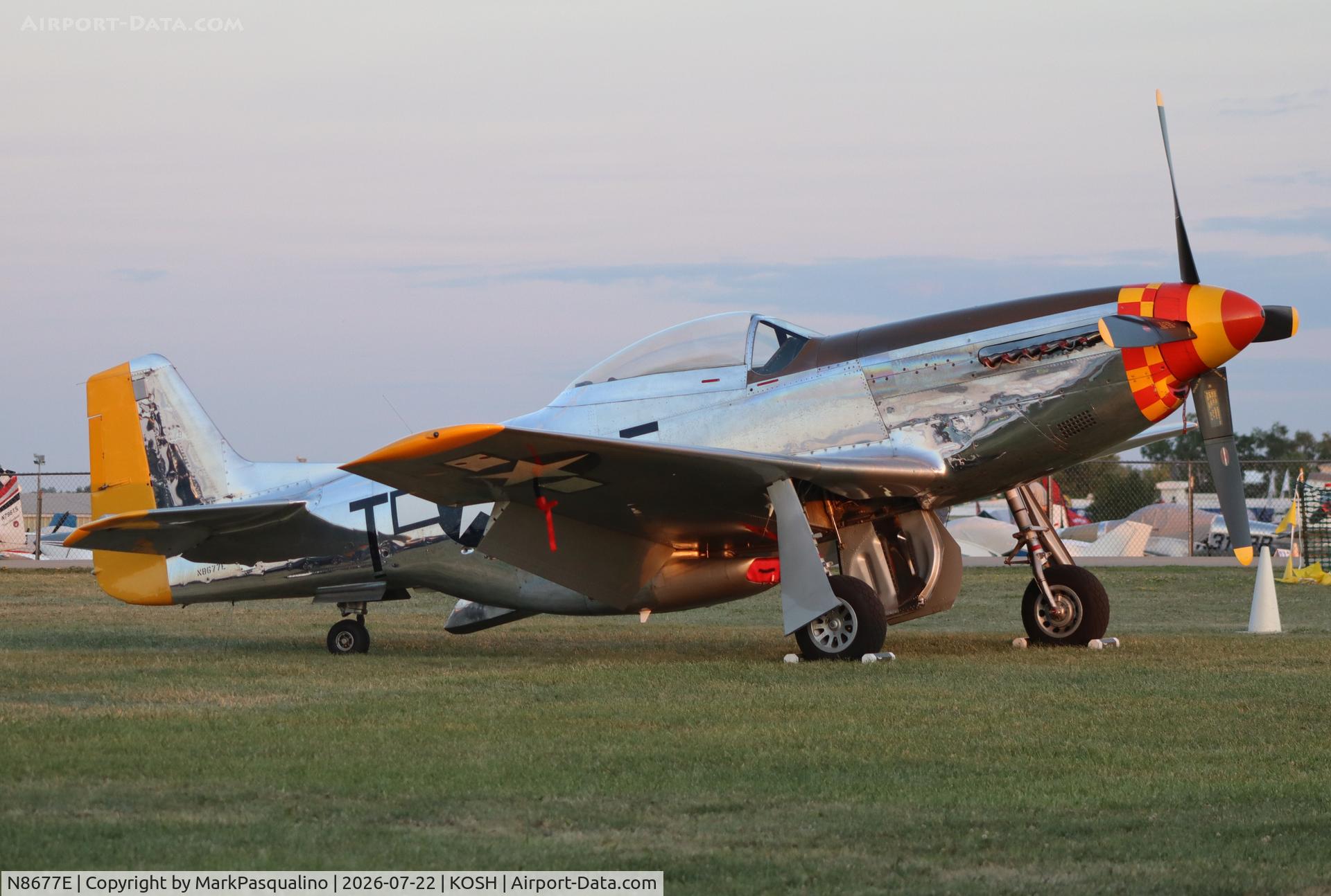 Aircraft N8677E, 1944 North American F-51D Mustang, c/n 44-74865, North American P-51D, at KOSH, photo by MarkPasqualino