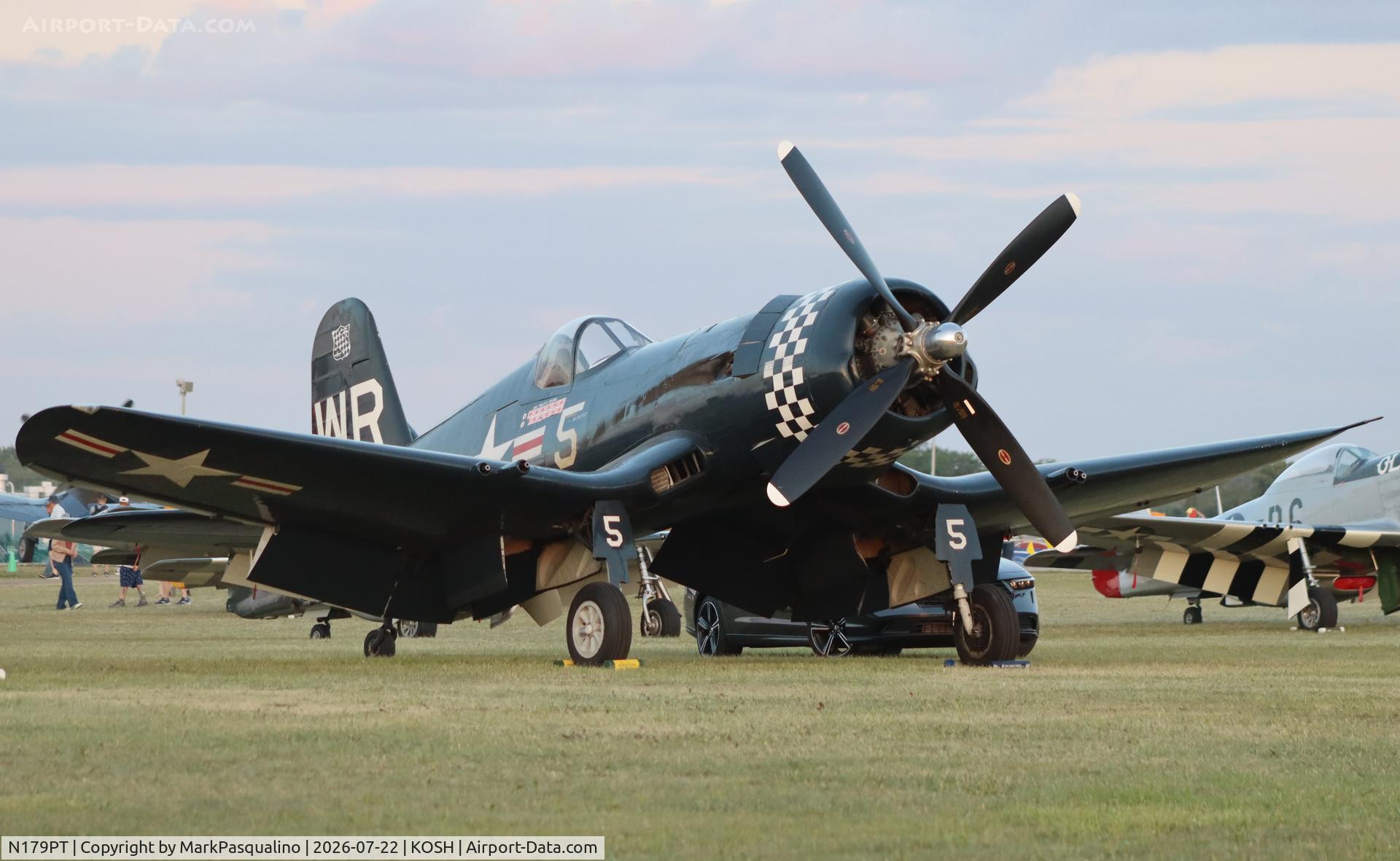 Aircraft N179PT, 1948 Vought F4U-5 Corsair, c/n Not found (Bu122179), Vought F4U-5 Corsair, at KOSH, photo by MarkPasqualino