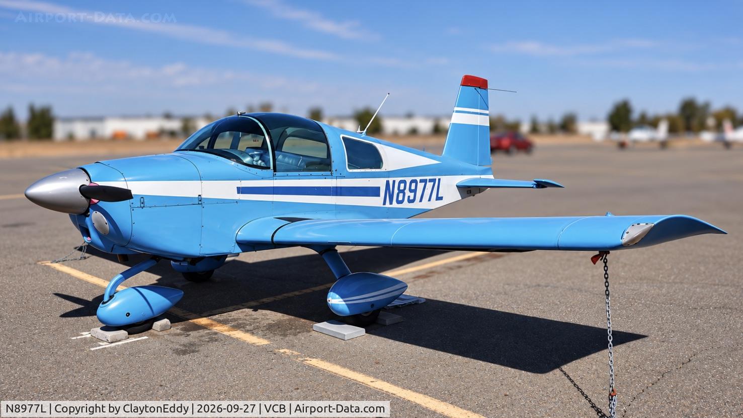 Aircraft N8977L, 1974 Grumman American AA-1B Trainer, c/n AA1B-0427, Nut Tree Airport in California 2026, at VCB, photo by ClaytonEddy