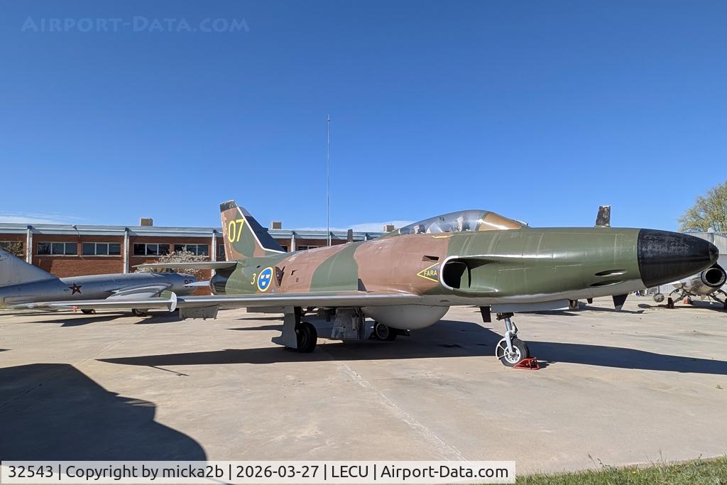 Aircraft 32543, Saab J-32E Lansen, c/n 32-543, Preserved, at LECU, photo by micka2b