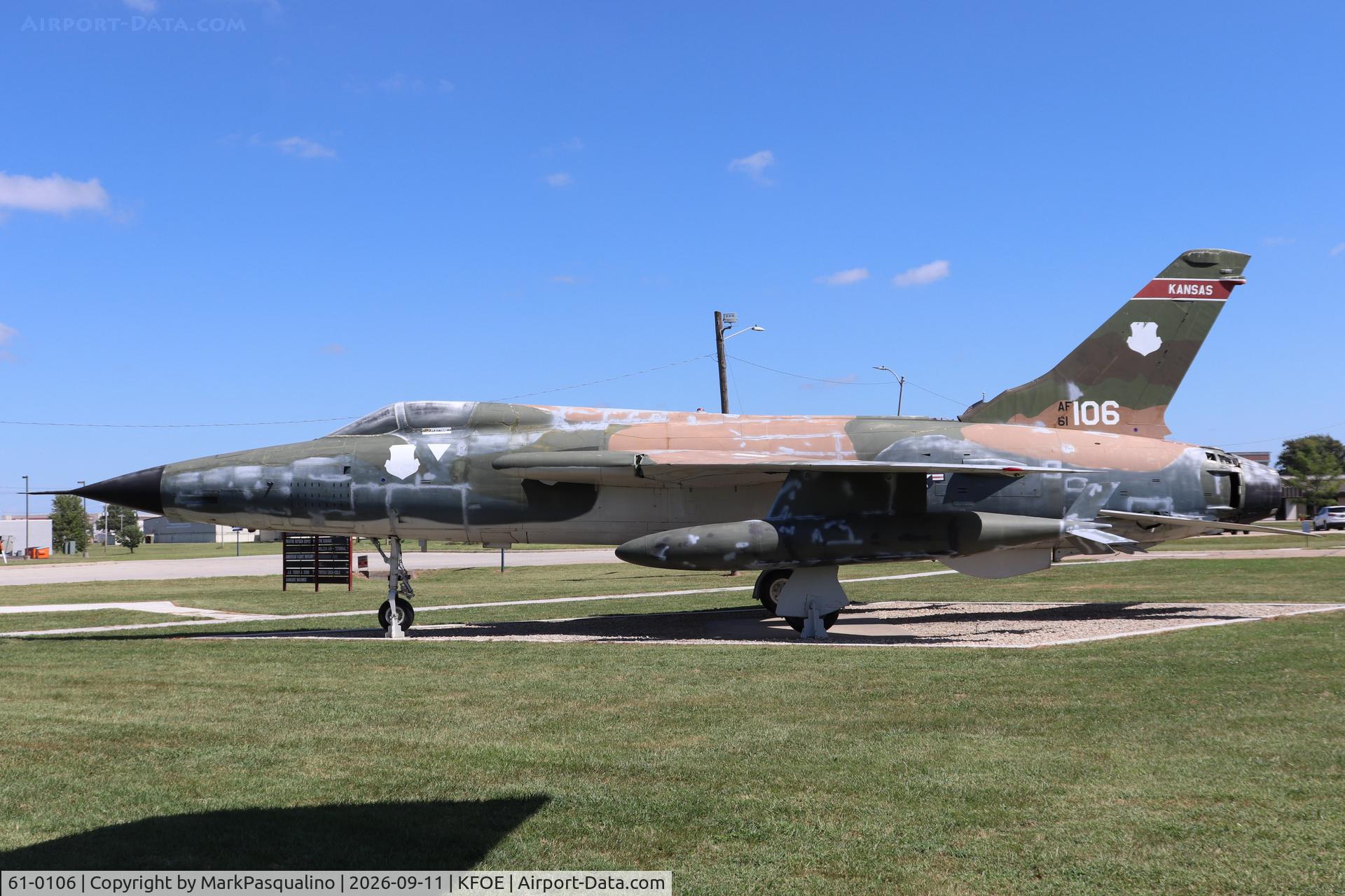 Aircraft 61-0106, 1961 Republic F-105D Thunderchief, c/n D301, Republic F-105D, at KFOE, photo by MarkPasqualino