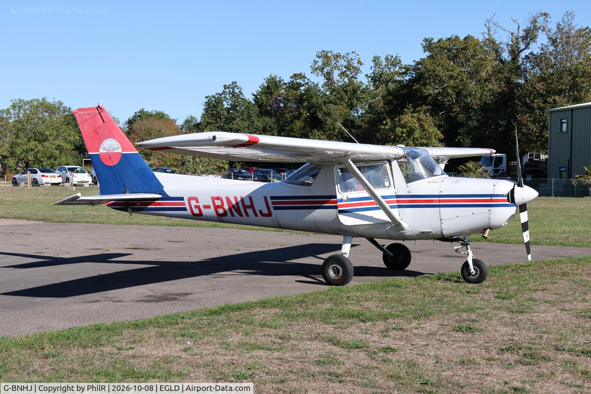 Aircraft G-BNHJ, 1978 Cessna 152, c/n 152-81249, G-BNHJ 1978 Cessna 152 Denham, at EGLD, photo by PhilR