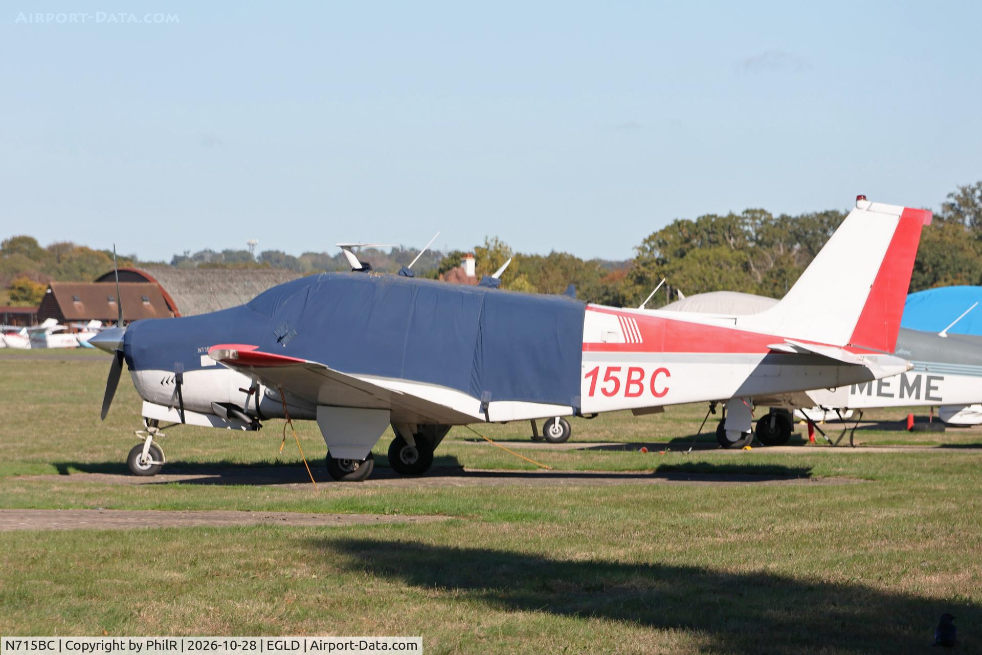 Aircraft N715BC, 1975 Beech A36 Bonanza 36, c/n E782, N715BC 1975 Beechcraft A36 Bonanza Denham, at EGLD, photo by PhilR