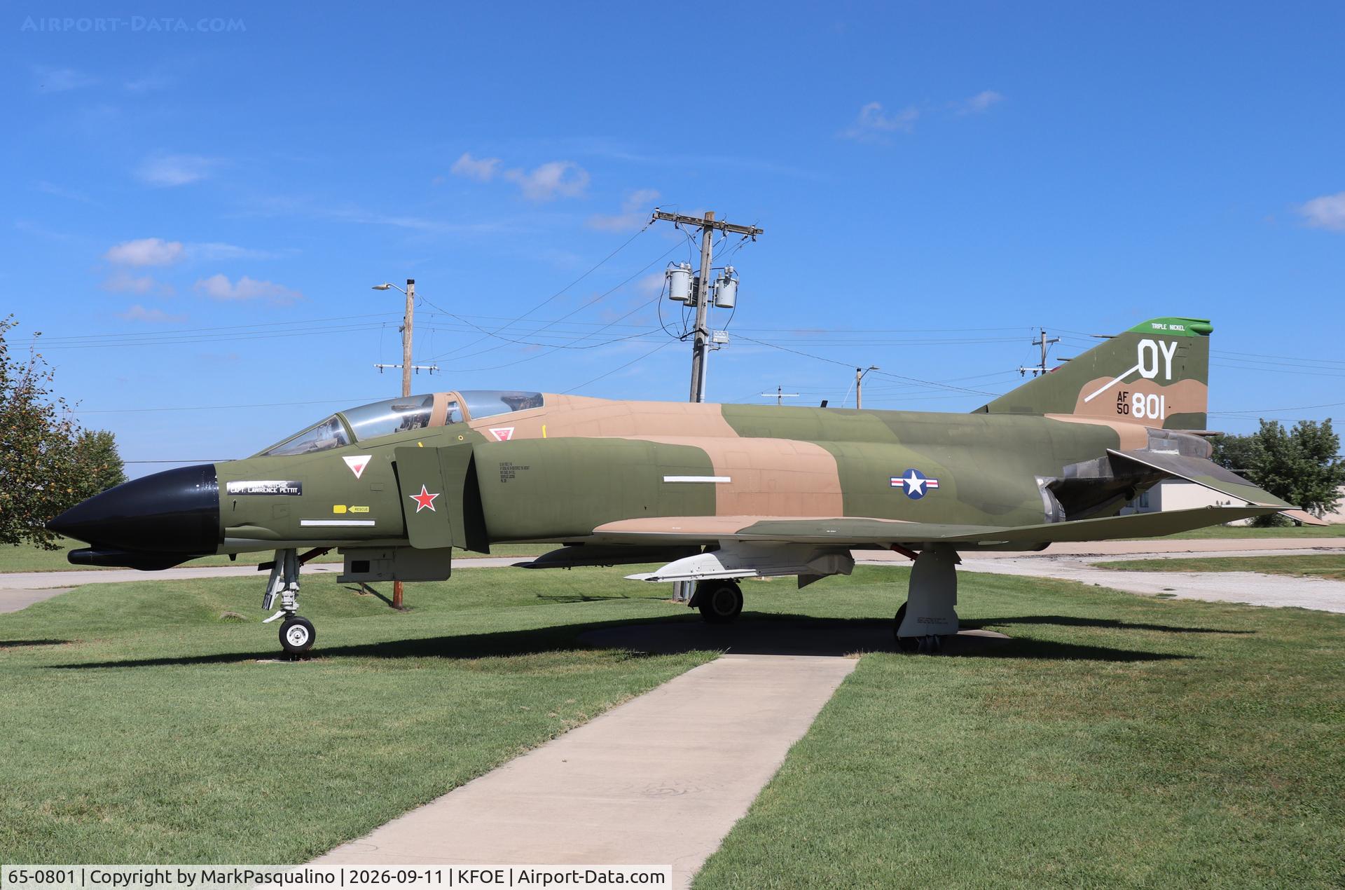 Aircraft 65-0801, 1965 McDonnell F-4D Phantom II, c/n 1880, Mcdonnell F-4D, at KFOE, photo by MarkPasqualino
