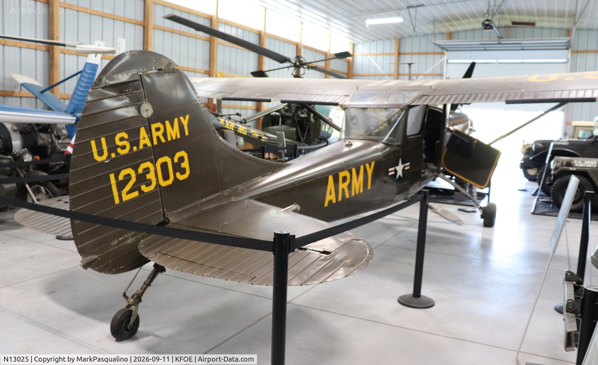 Aircraft N13025, Cessna 305A, c/n 22617, Cessna 305A, at KFOE, photo by MarkPasqualino