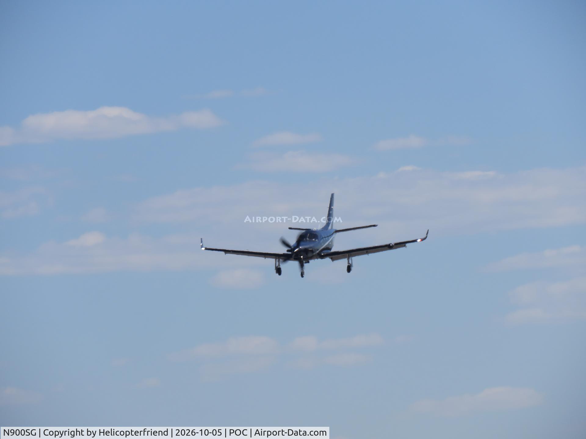 Aircraft N900SG, 2014 Socata TBM 700 (950), c/n 1014, On final for 26L, at POC, photo by Helicopterfriend