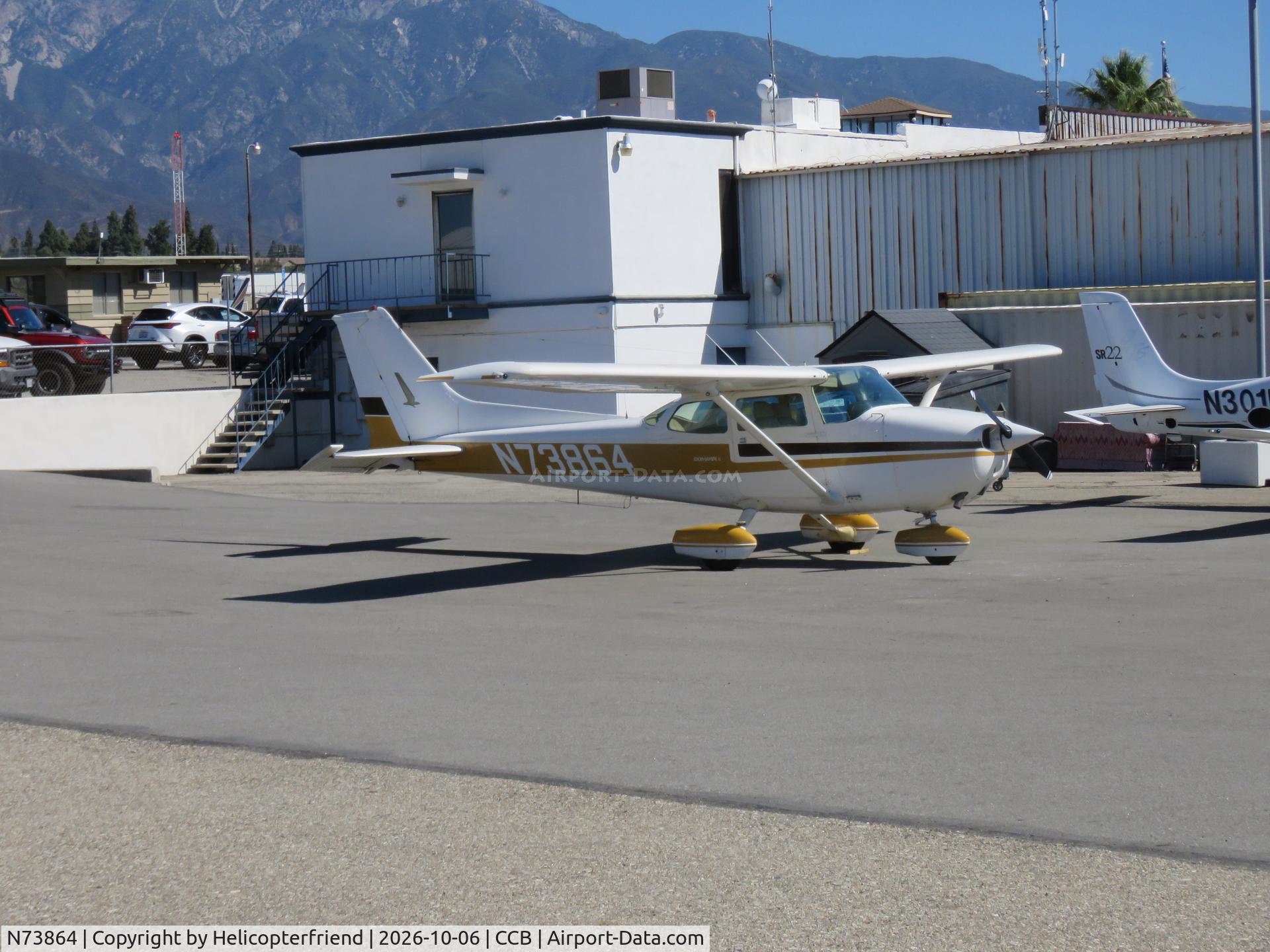 Aircraft N73864, 1976 Cessna 172N, c/n 17267729, Parked by mechanic's bldg, at CCB, photo by Helicopterfriend