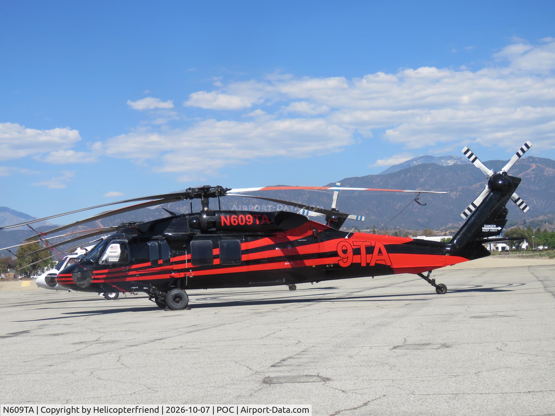 Aircraft N609TA, 1983 Sikorsky UH-60A Black Hawk, c/n 83-23897 (70-722), Parked in the eastern parking area, at POC, photo by Helicopterfriend