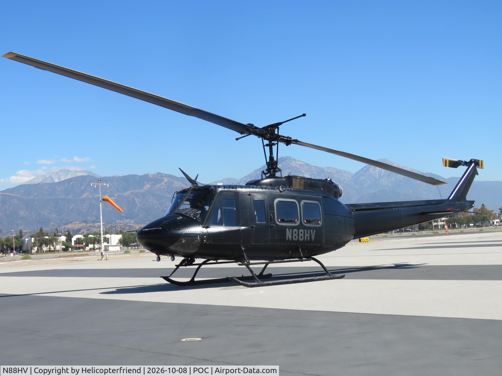 Aircraft N88HV, 1980 Bell 212S Eagle Single, c/n 31118, Parked by Coastal Helicopters, at POC, photo by Helicopterfriend
