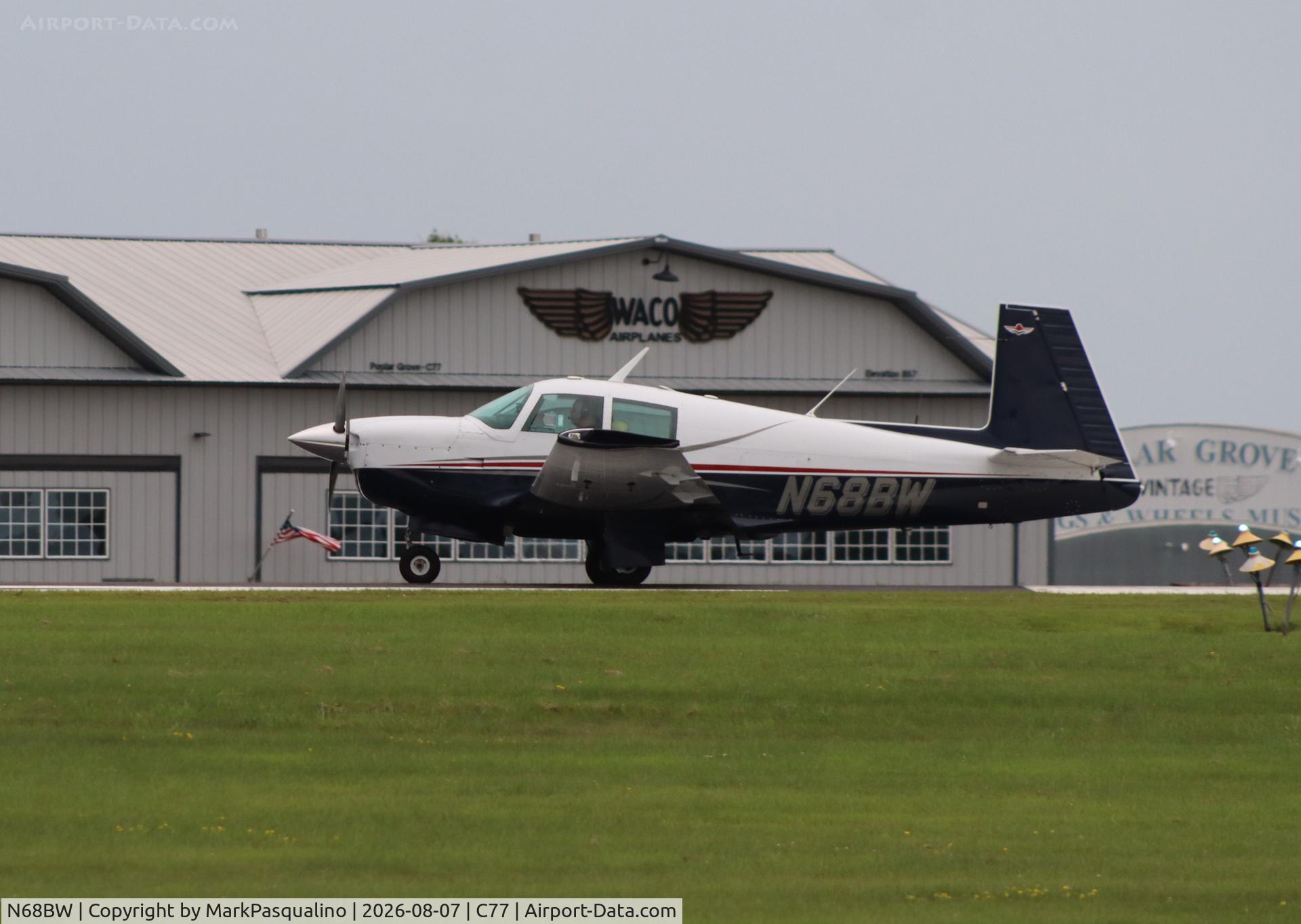 Aircraft N68BW, 1969 Mooney M20E, c/n 700007, Mooney M20E, at C77, photo by MarkPasqualino