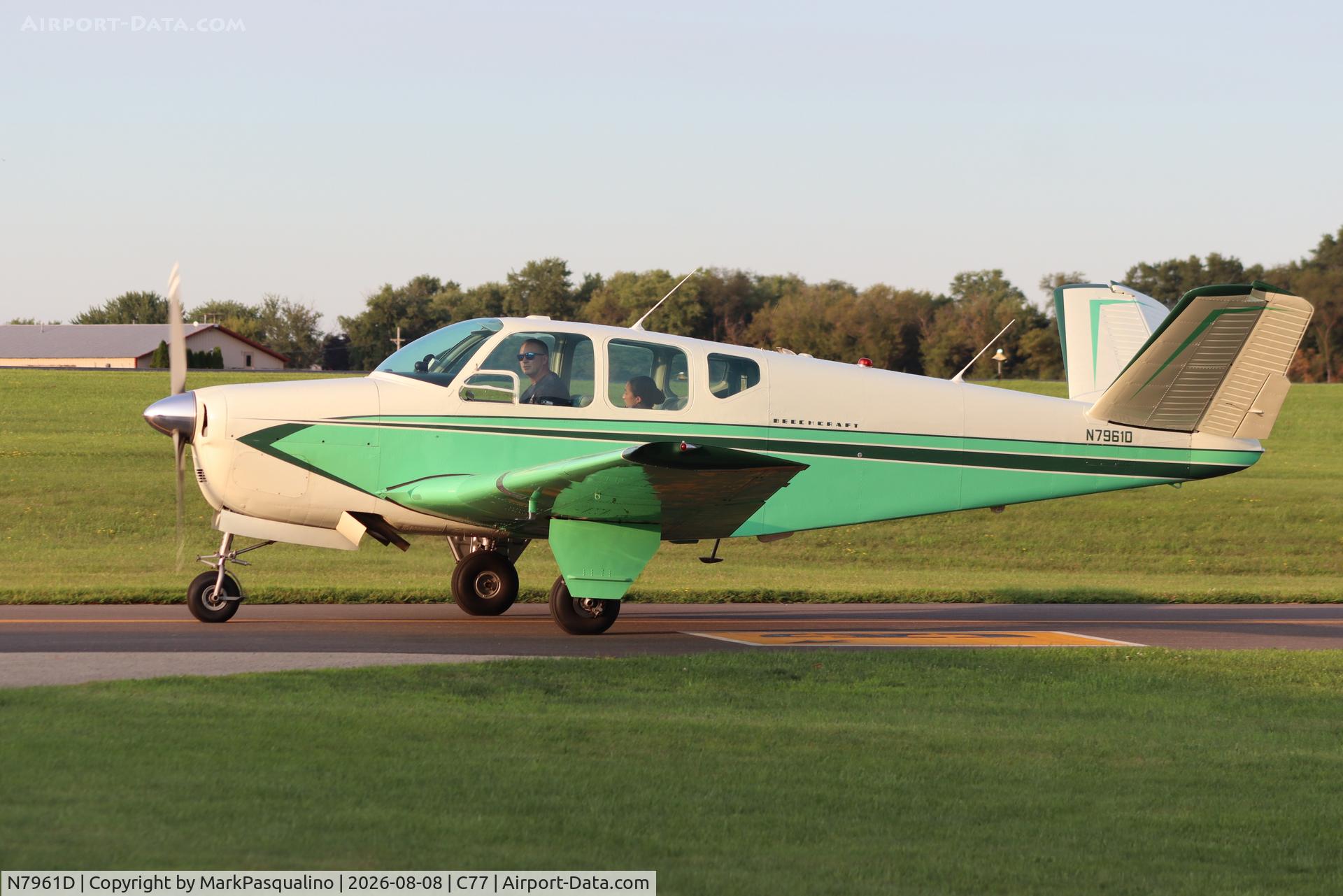 Aircraft N7961D, 1957 Beech H35 Bonanza, c/n D-5229, Beech H35, at C77, photo by MarkPasqualino