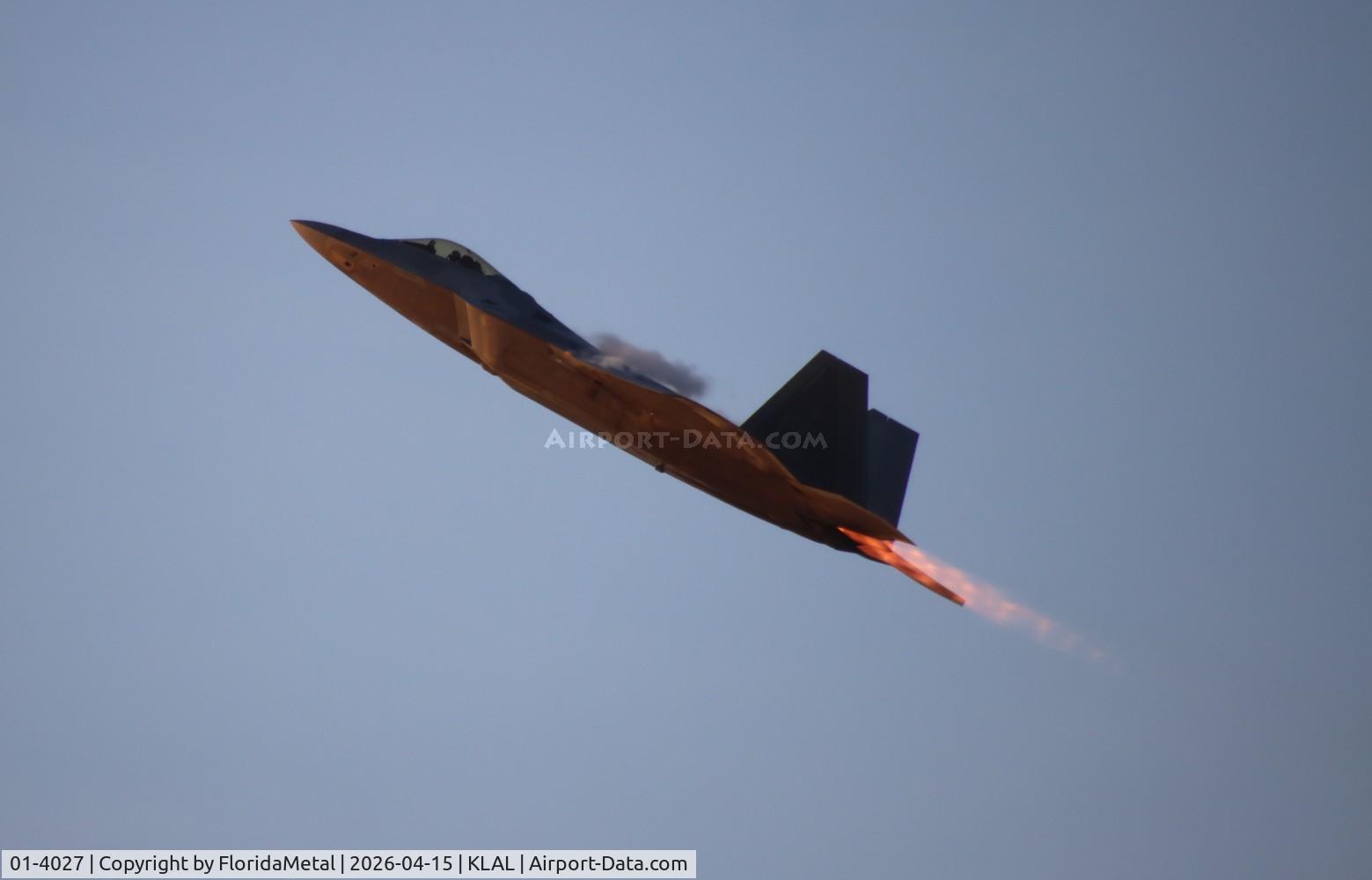 Aircraft 01-4027, 2004 Lockheed Martin F-22A Raptor, c/n 645-2047, Sun N Fun 2026 zx, at KLAL, photo by FloridaMetal